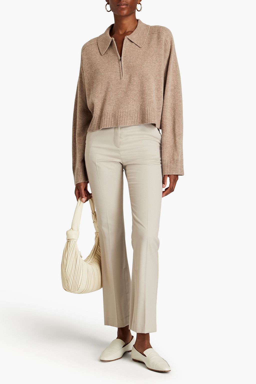LOULOU STUDIO Banni oversized wool as yak-blend polo shirt