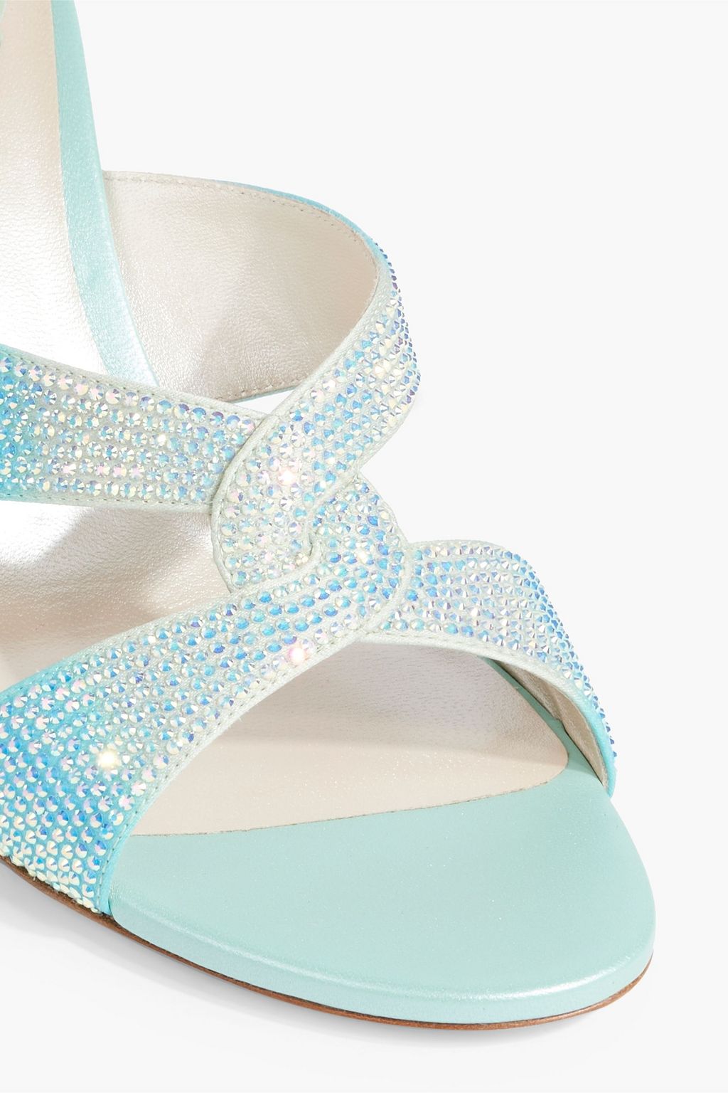 RENE' CAOVILLA Maela embellished twisted satin mules