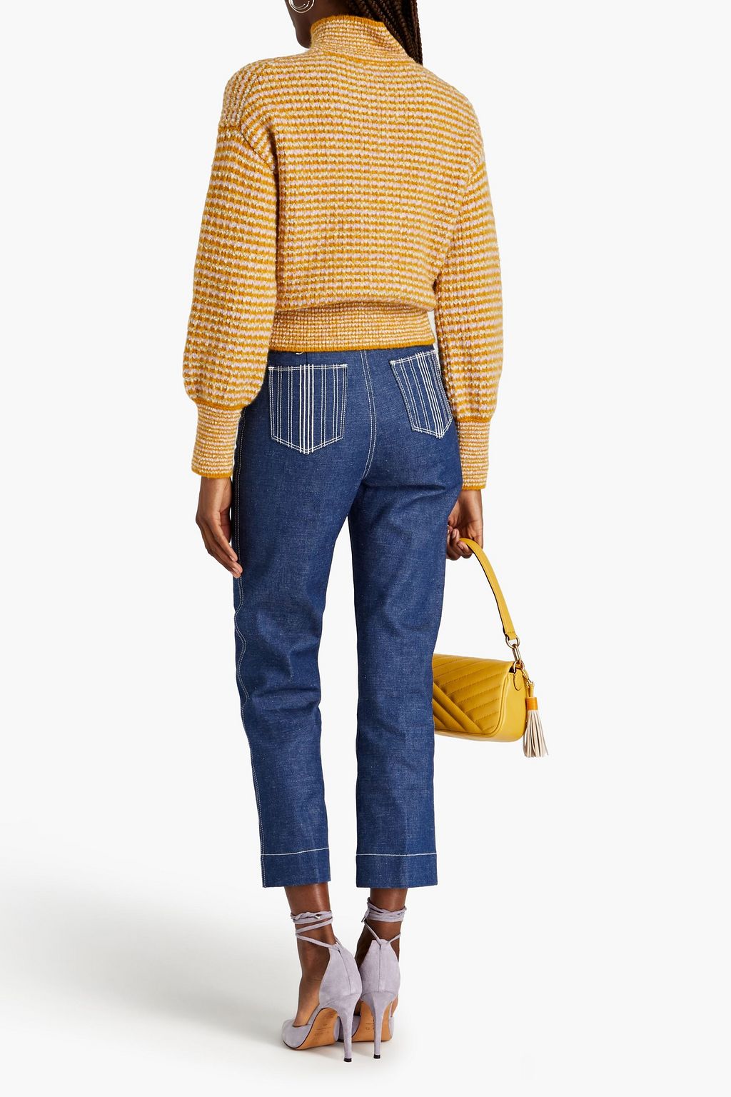 TORY BURCH كنزة بياقة عالية من مزيج الصوف