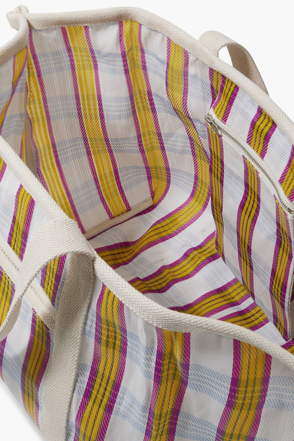 ISABEL MARANT DARWEN STRIPED CANVAS TOTE