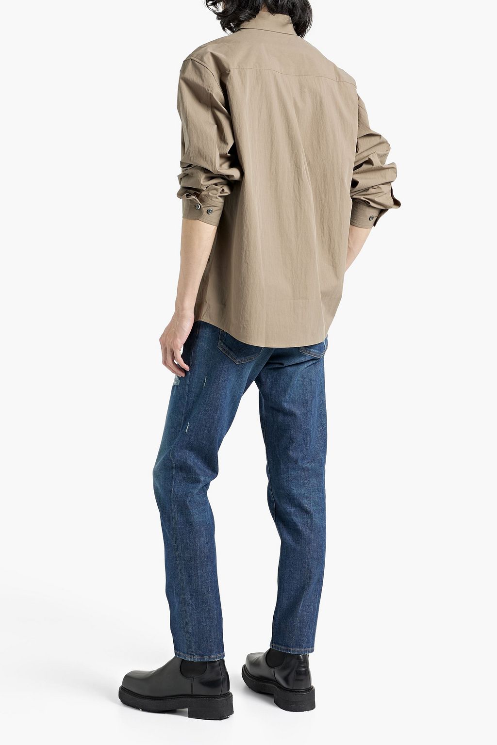 JOHN ELLIOTT Cloak cotton-blend poplin shirt