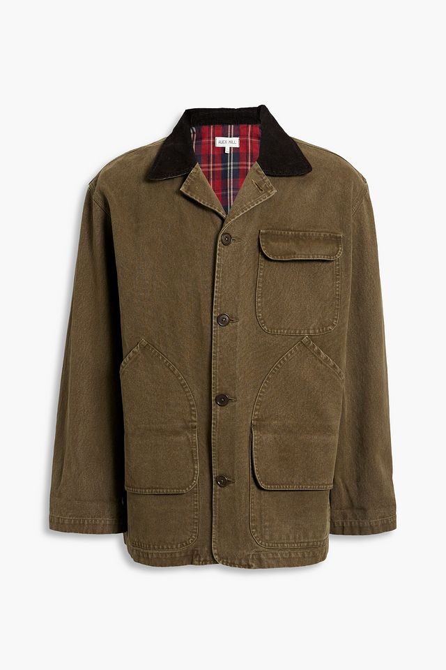 Frontier corduroy-trimmed cotton-canvas jacket