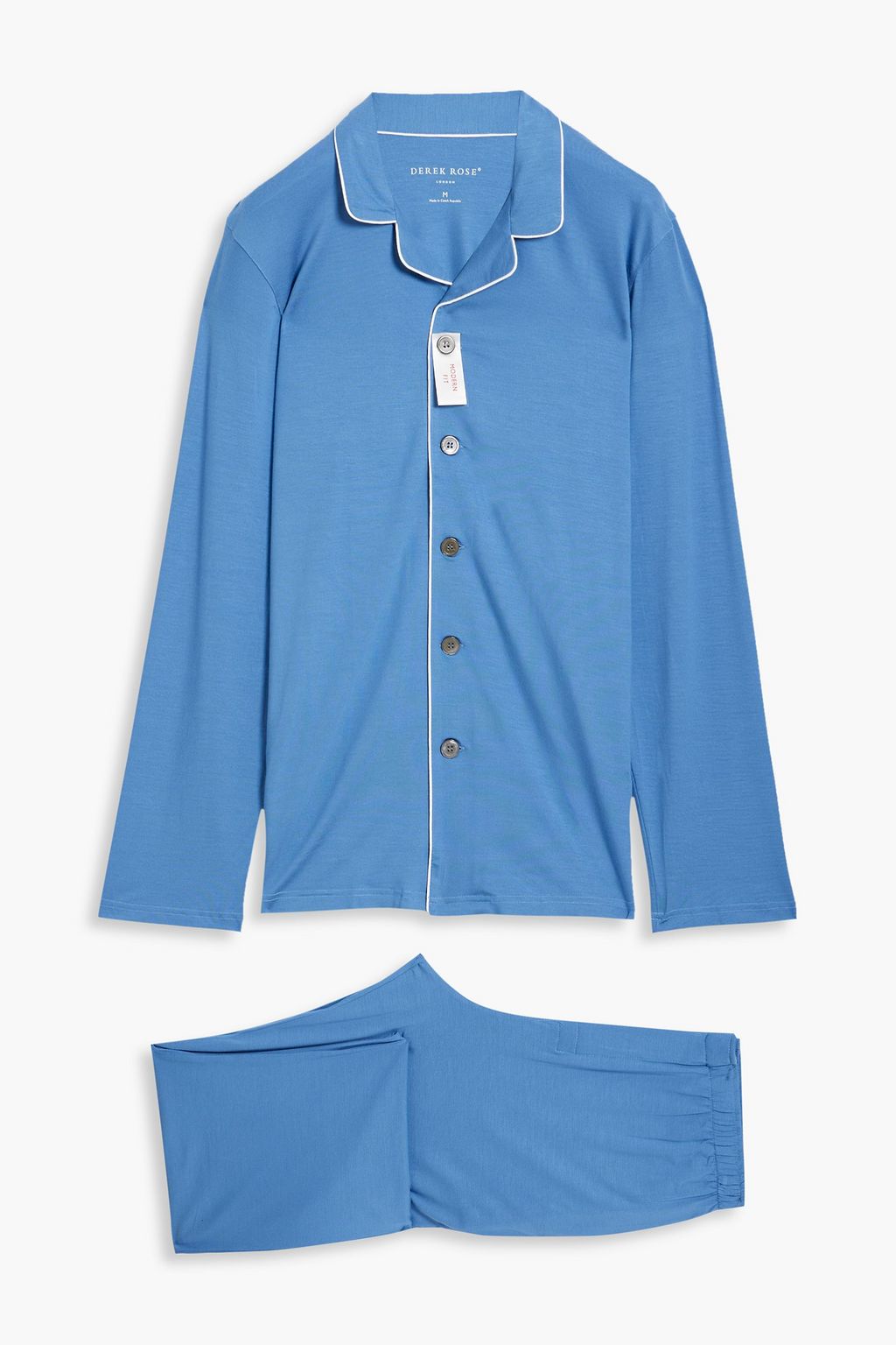 DEREK ROSE Basel cotton and modal blend jersey pajama set THE OUTNET