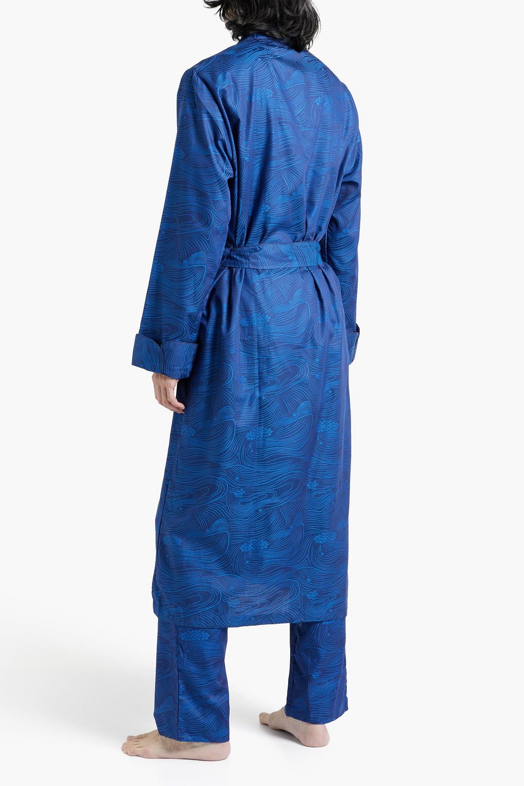 DEREK ROSE Paris cottonjacquard robe THE