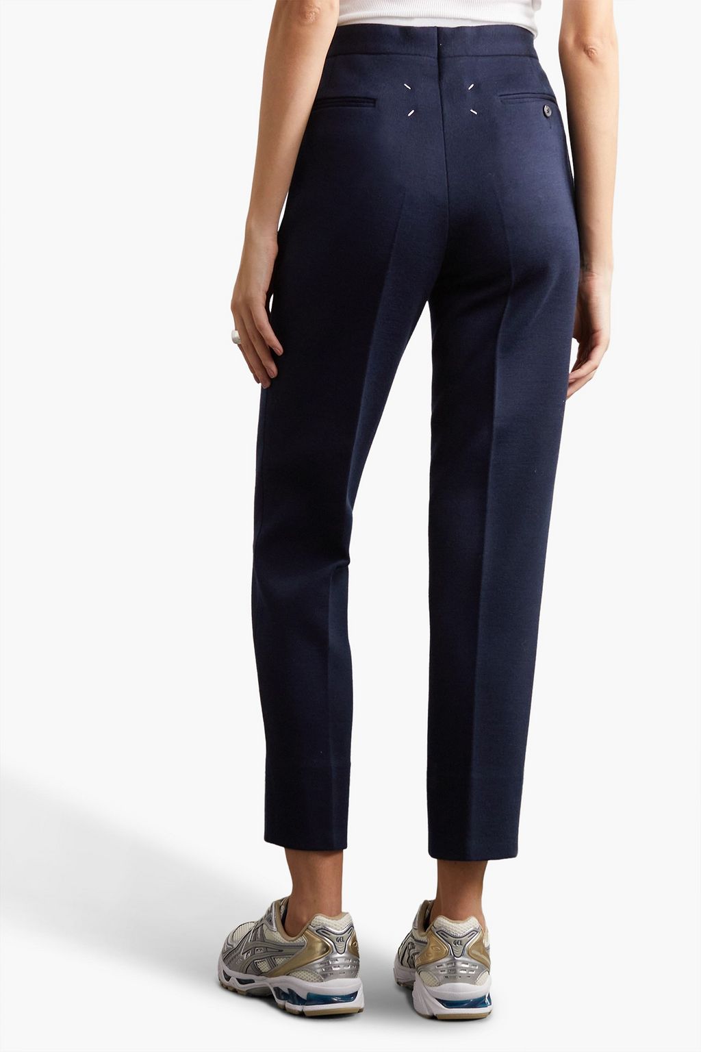 MAISON MARGIELA Cropped wool-blend straight-leg pants