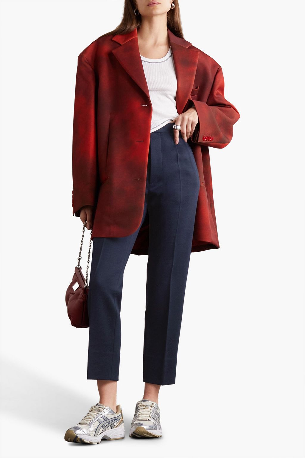 MAISON MARGIELA Cropped wool-blend straight-leg pants