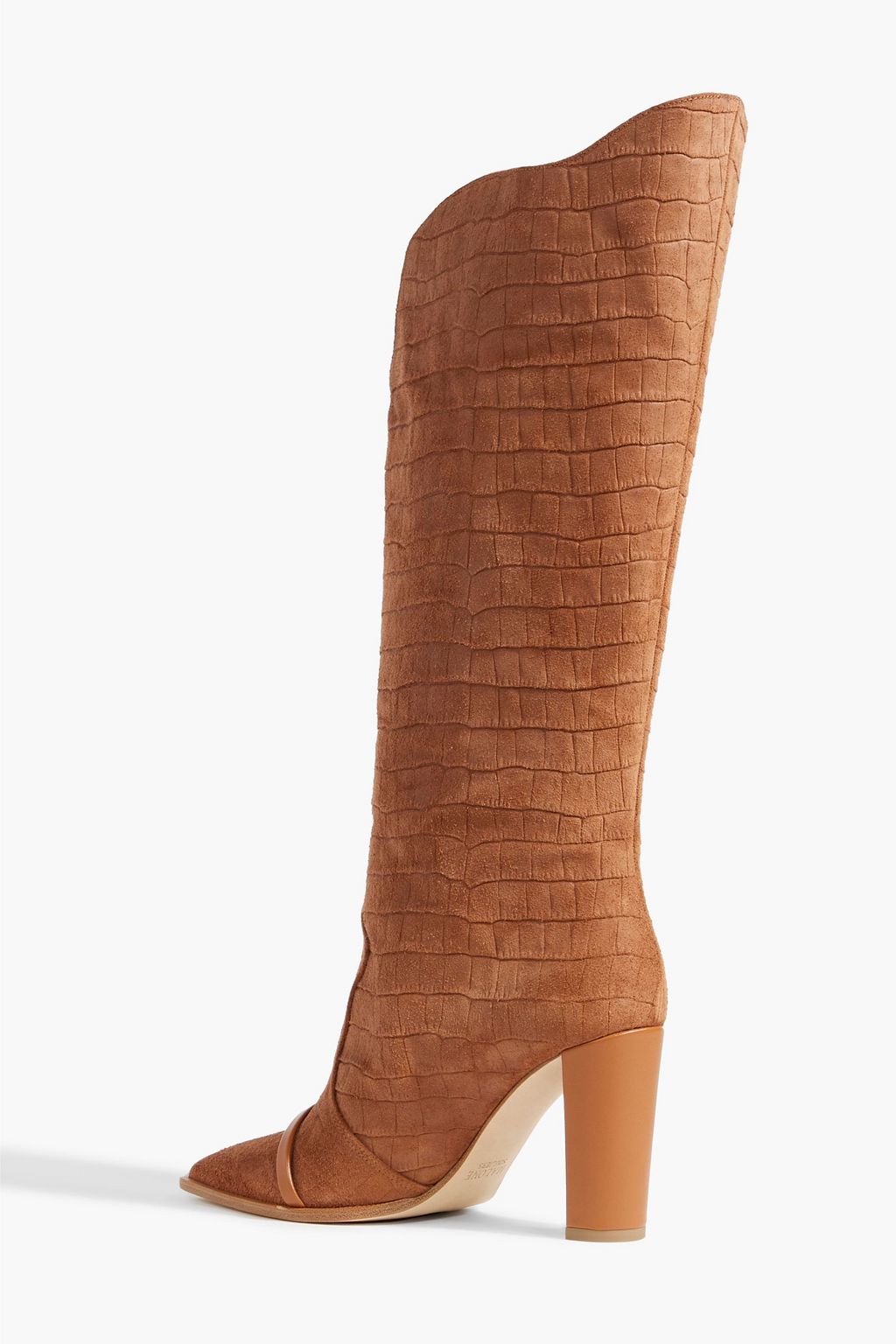 MALONE SOULIERS Claude 85 croc-effect suede knee boots