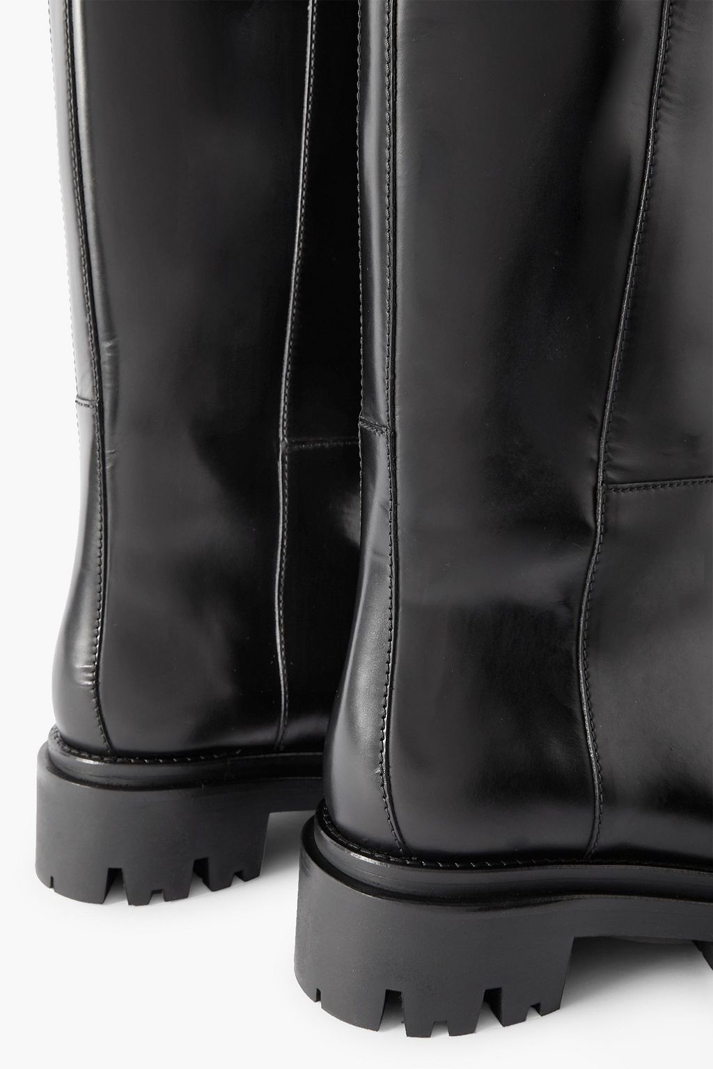 ISABEL MARANT 세너 글로시 가죽 니하이 부츠