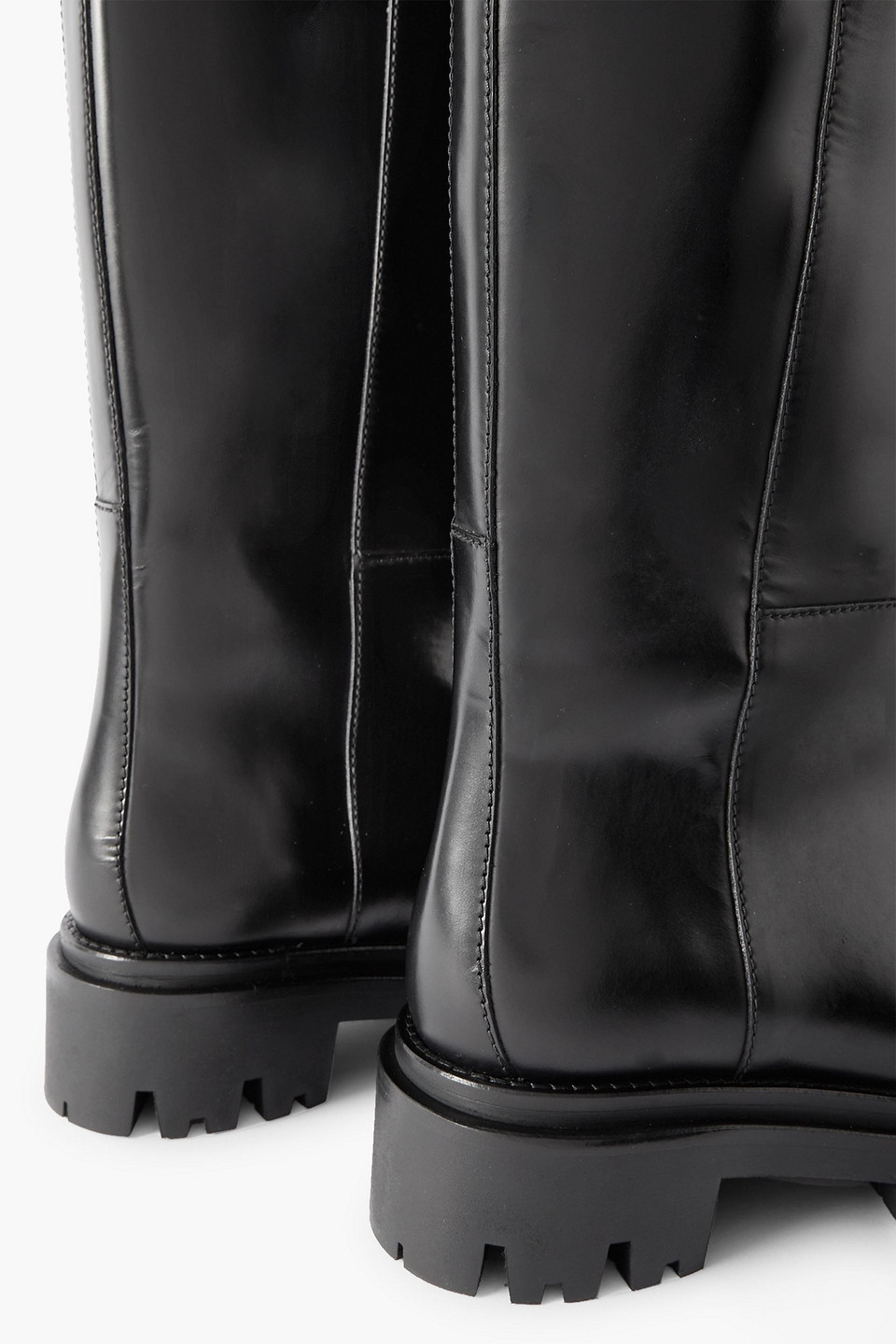 Isabel Marant Cener Glossed-leather Knee Boots In Black