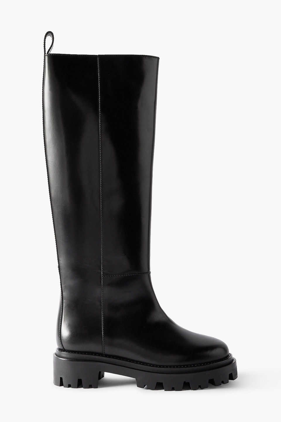 Isabel Marant Cener Glossed-leather Knee Boots In Black