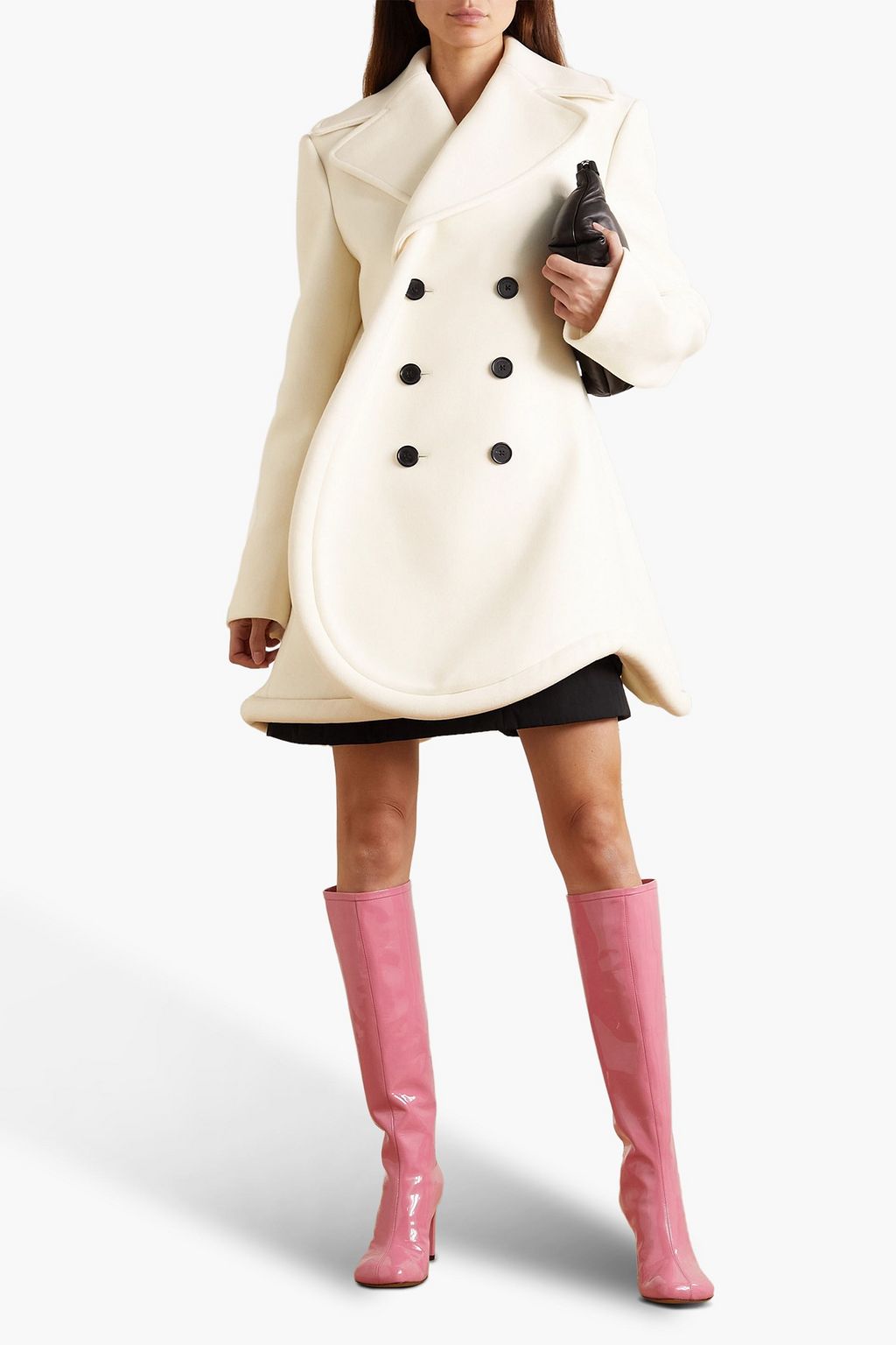 JW ANDERSON Bumper double-breasted wool-blend felt coat