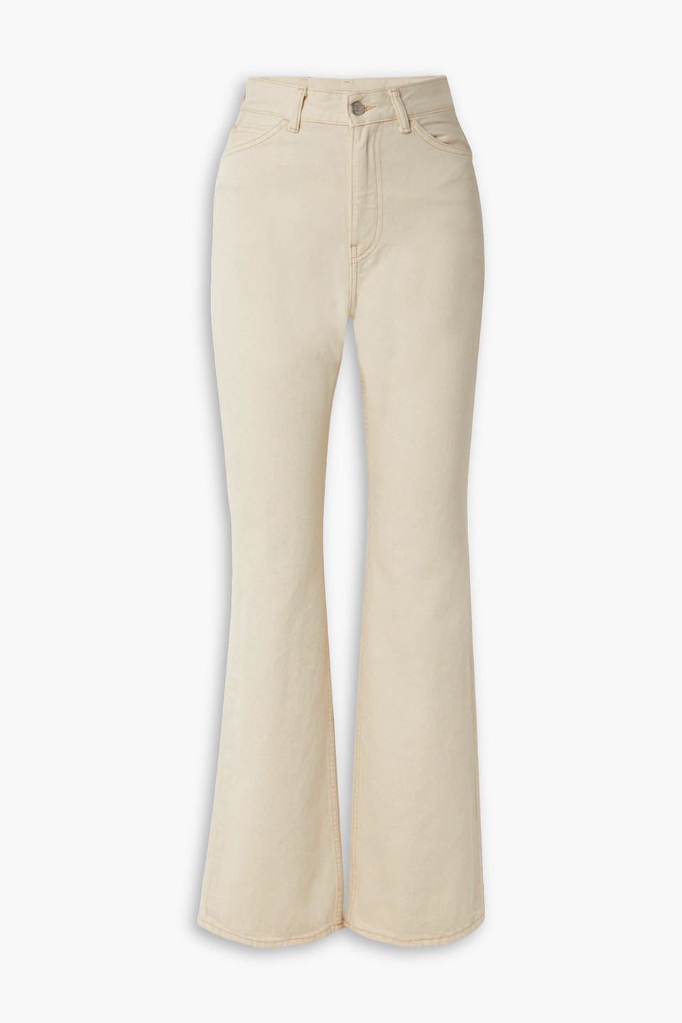 Acne Studios High-rise Straight-leg Jeans In Ecru