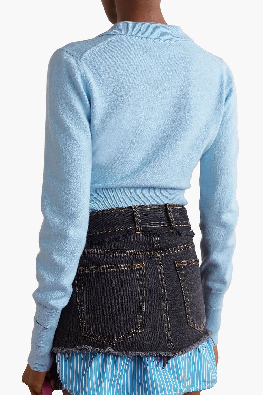 MERYLL ROGGE Cutout cashmere polo sweater