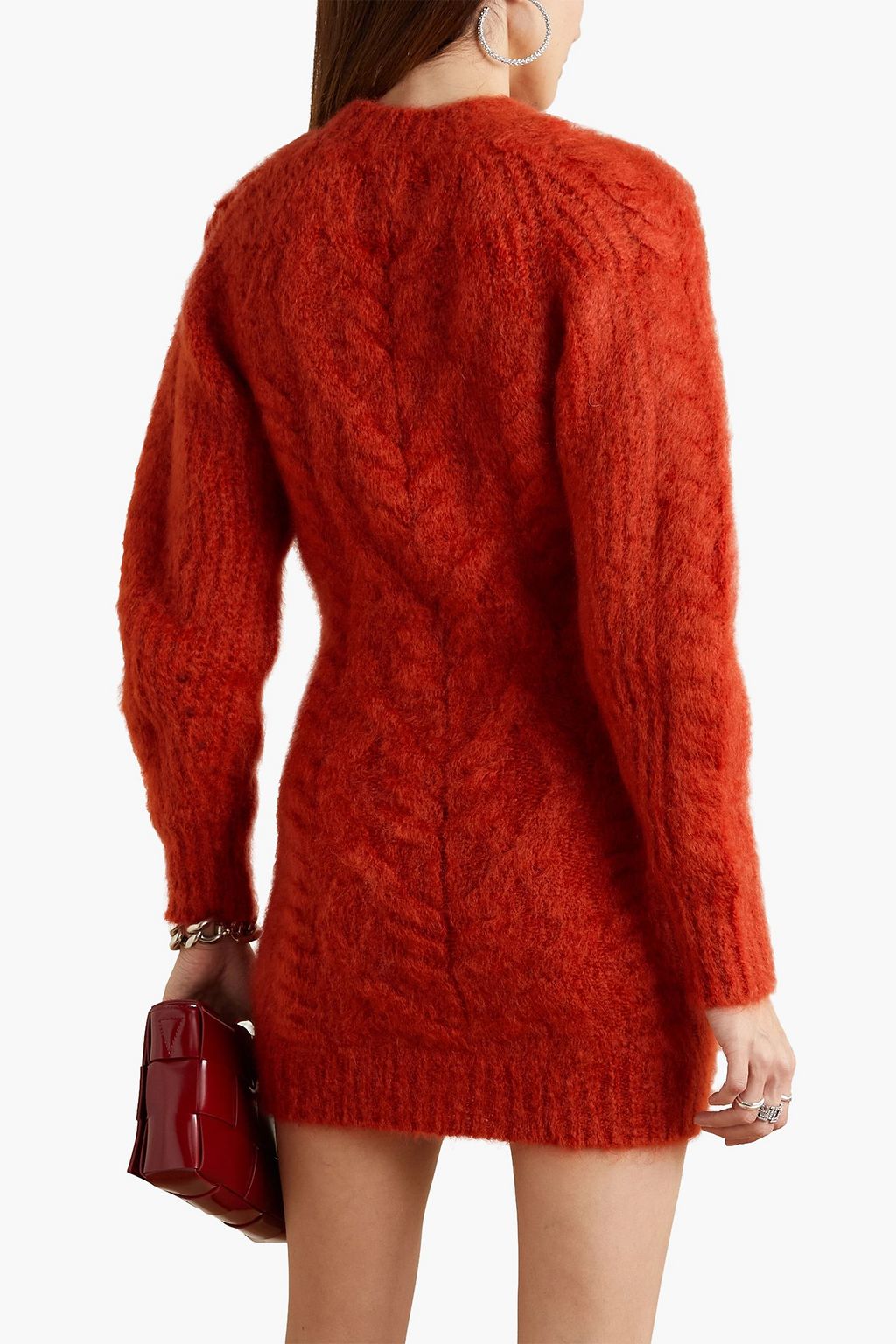 ISABEL MARANT Dalima cutout cable-knit mohair-blend mini dress