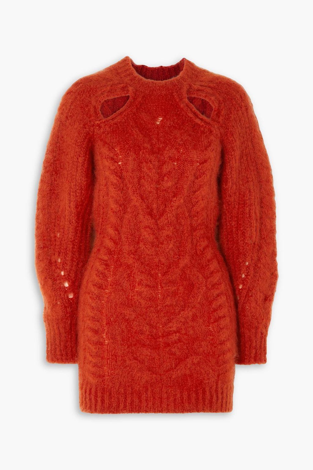 ISABEL MARANT Dalima cutout cable-knit mohair-blend mini dress | THE OUTNET