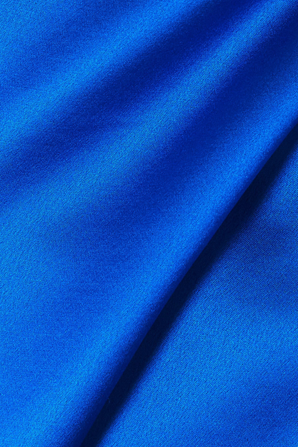 Dries Van Noten Cutout Silk-satin Blouse In Bright Blue