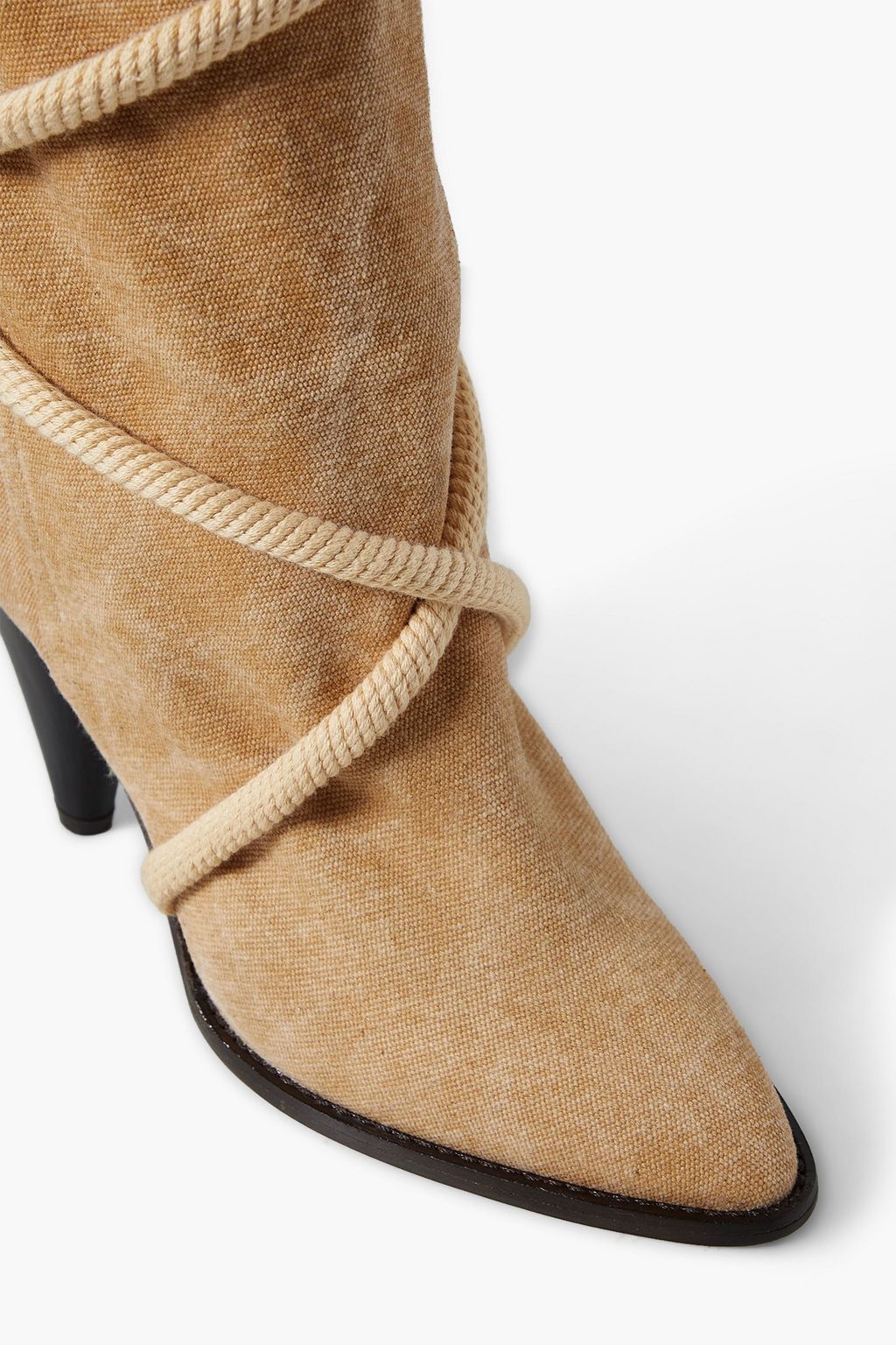 ISABEL MARANT Lophie cord-trimmed canvas boots
