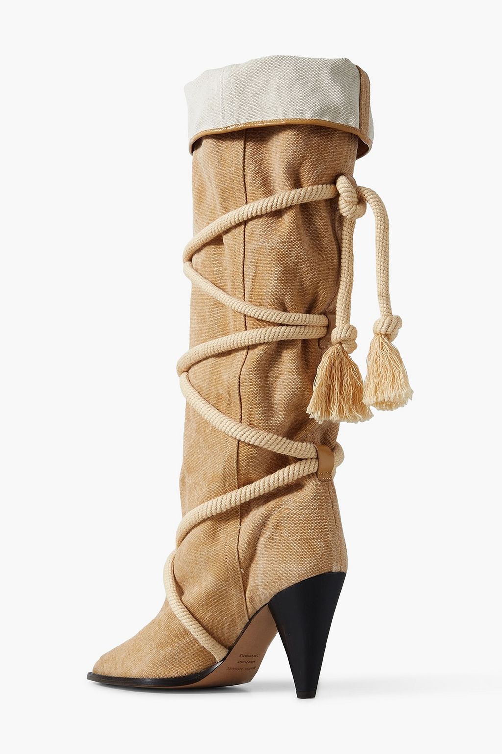 ISABEL MARANT Lophie cord-trimmed canvas boots