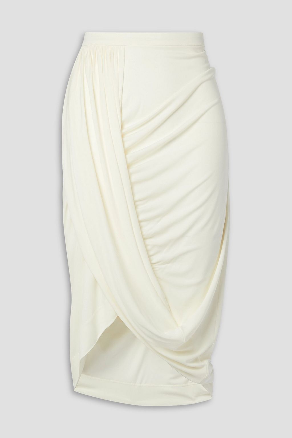 White midi jersey skirt top