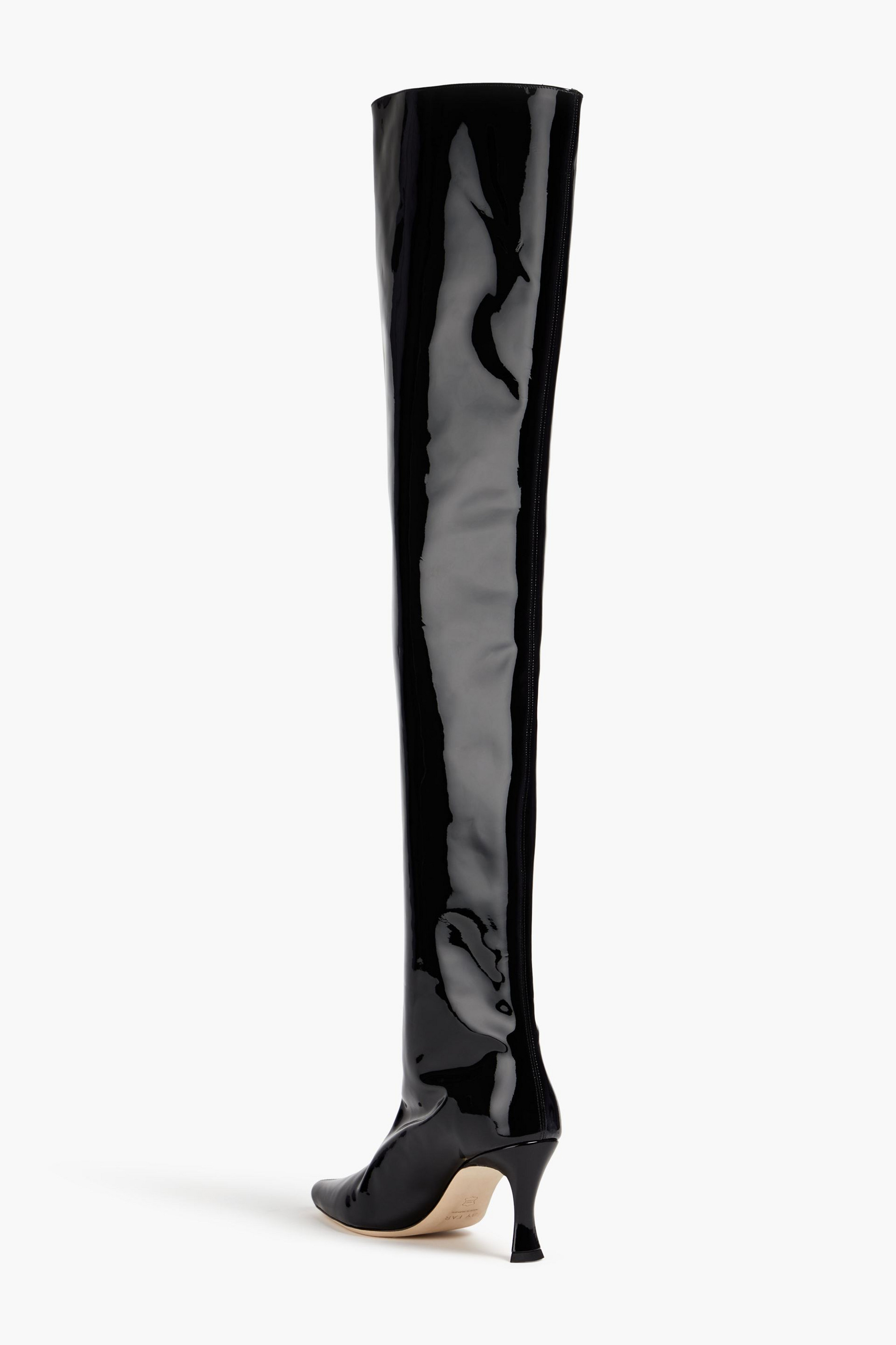 BY FAR Stevie patent-leather over-the-knee boots thumbnail
