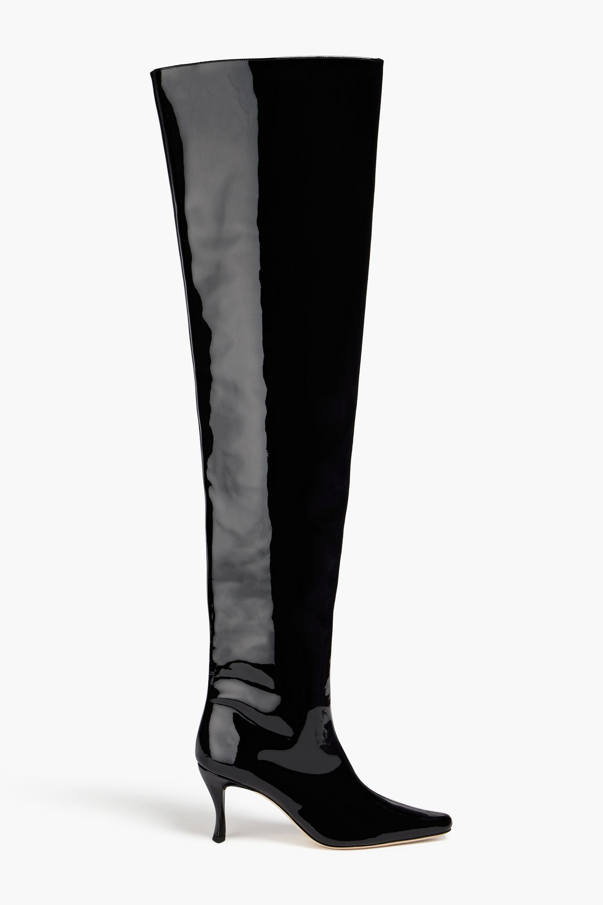 BY FAR Stevie patent-leather over-the-knee boots