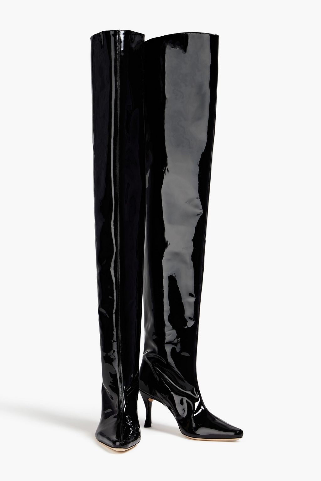 BY FAR Stevie patent-leather over-the-knee boots | THE OUTNET