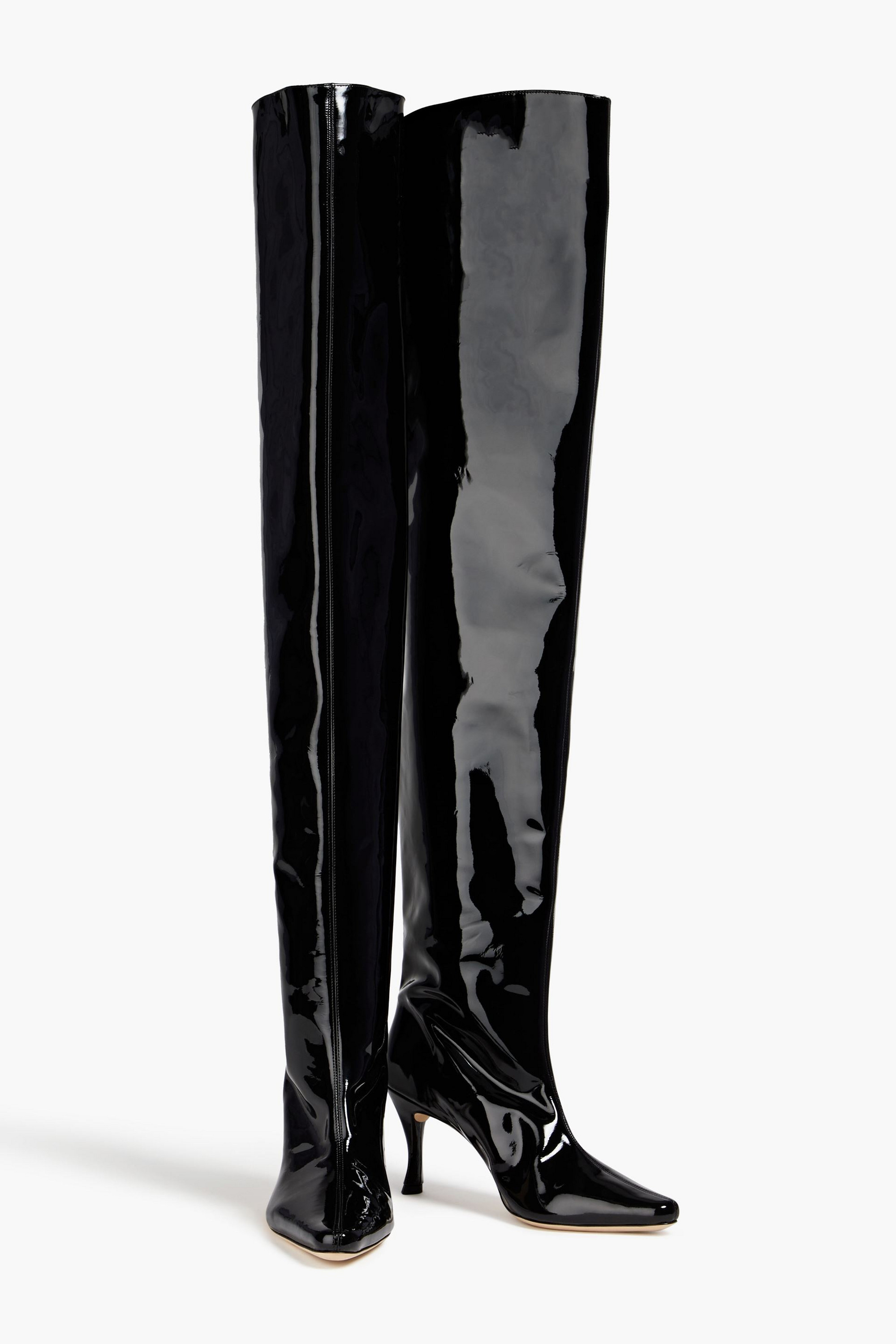 BY FAR Stevie patent-leather over-the-knee boots thumbnail