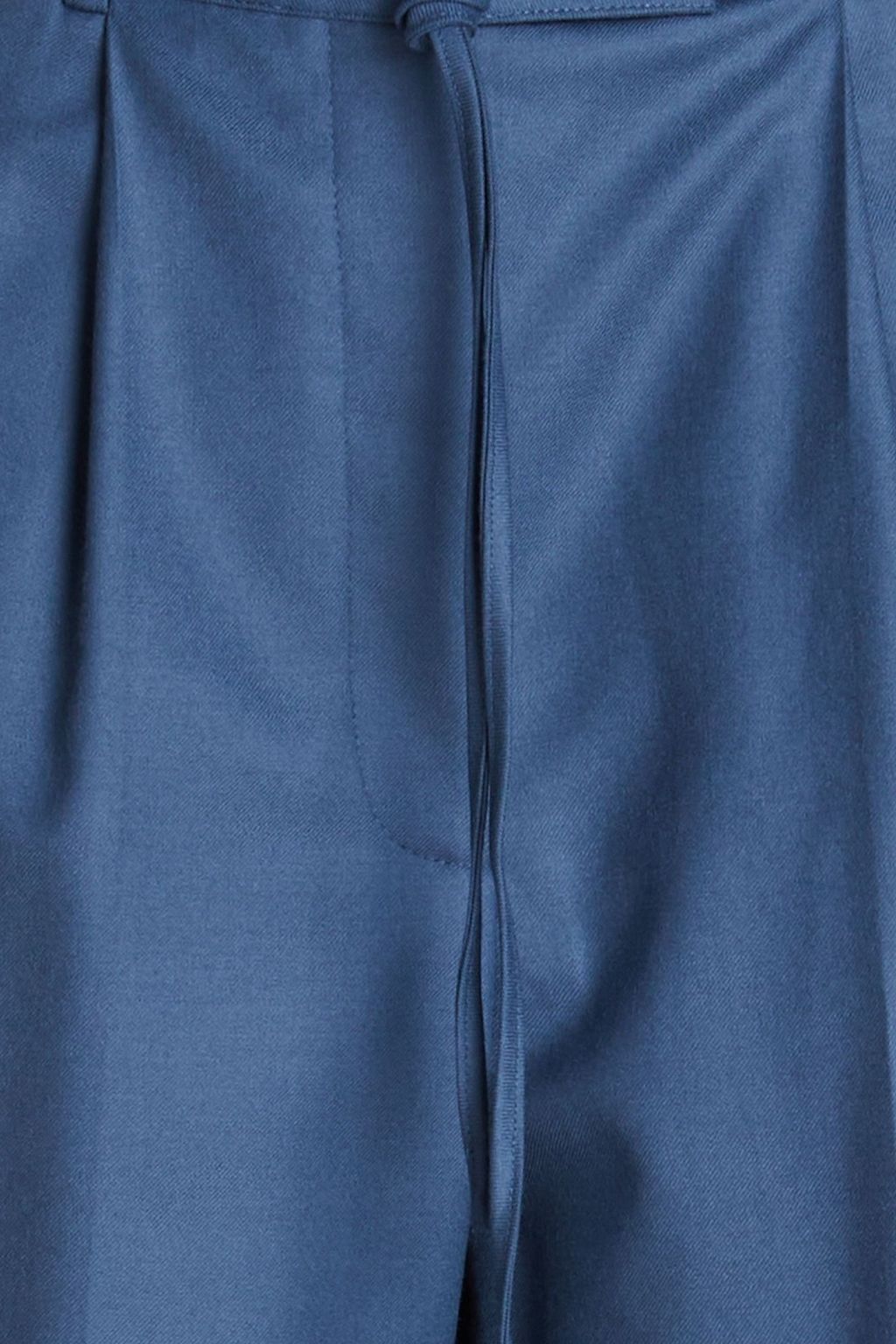 LOULOU STUDIO ウール混ツイル ワイドレッグパンツ カットアウト