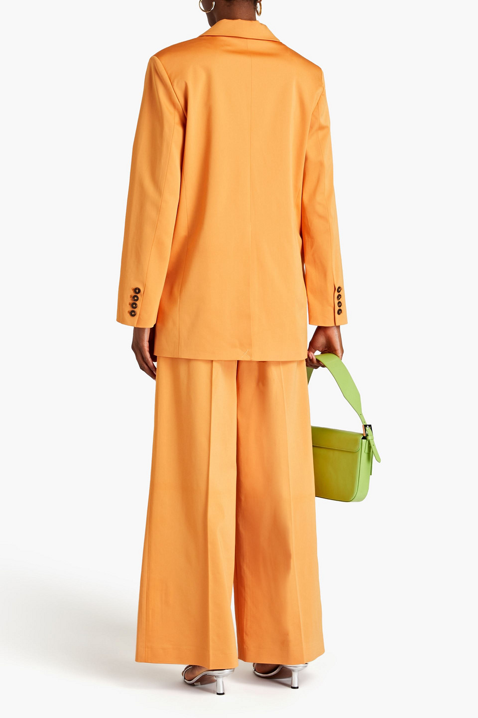 Loulou Studio Sund Satin Blazer In Orange