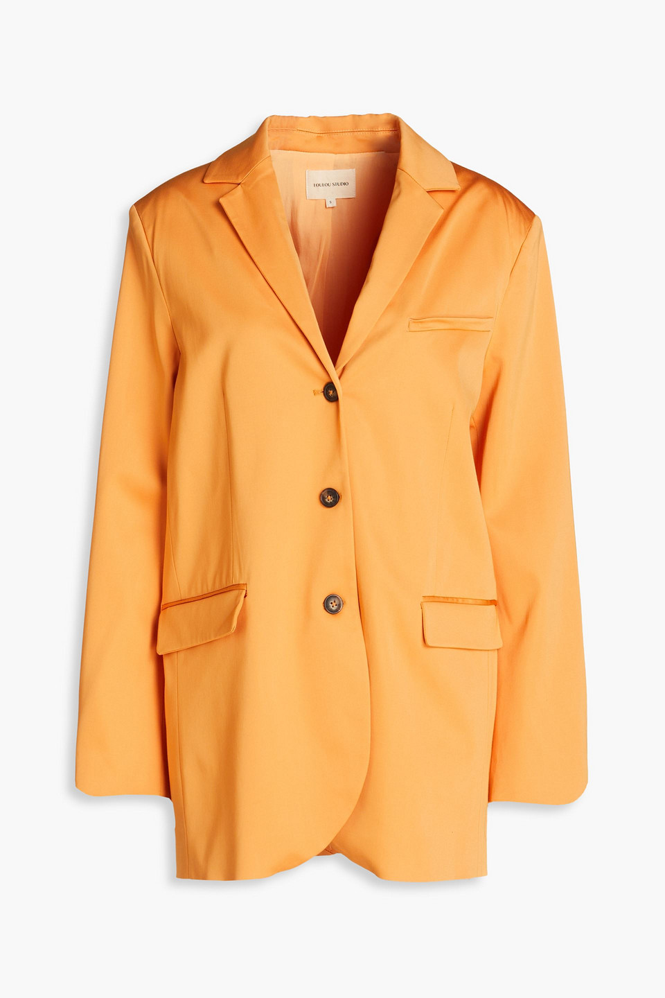 Loulou Studio Sund Satin Blazer In Orange