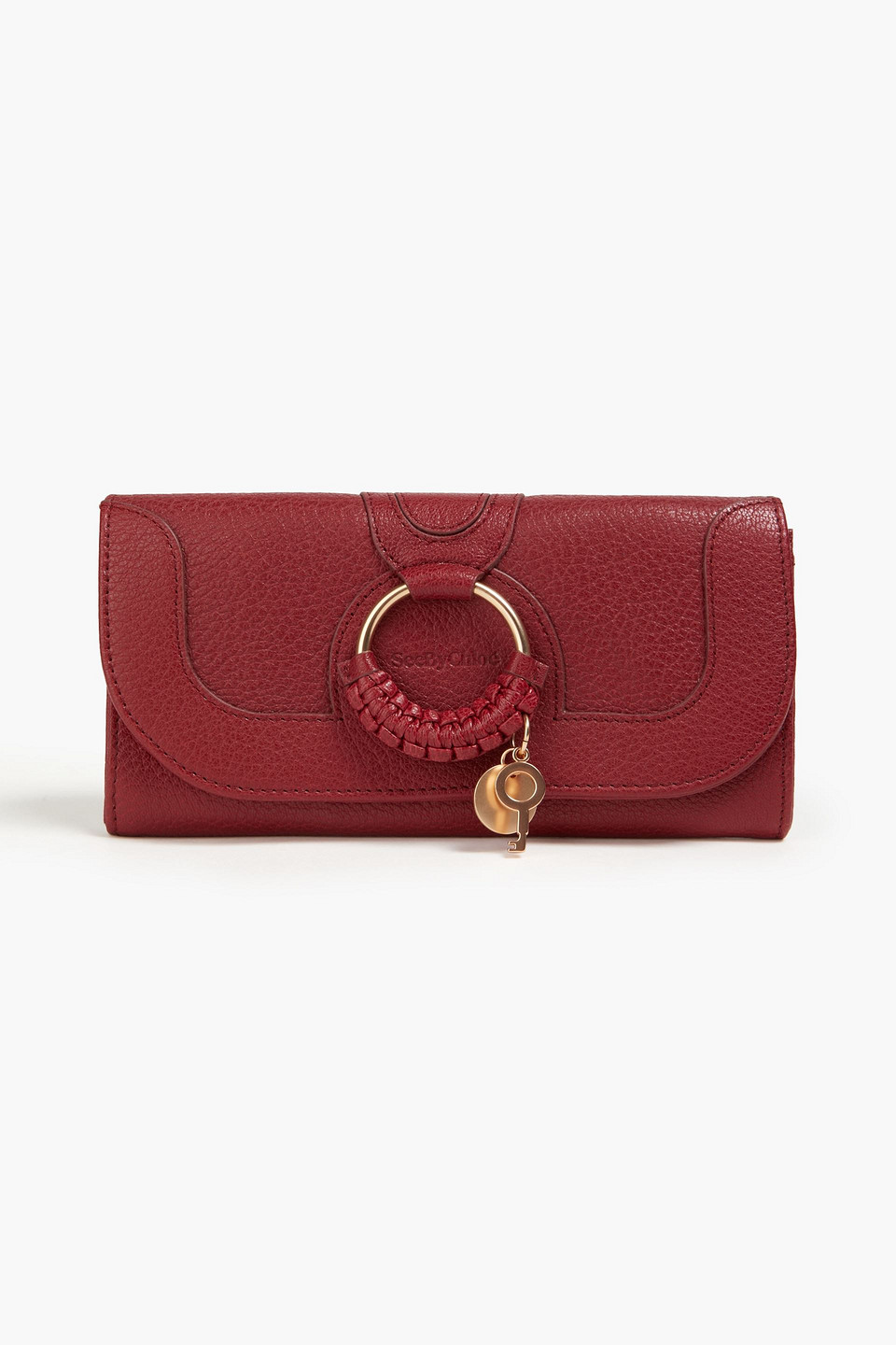 See By Chloé Portemonnaie Aus Strukturiertem Leder Mit Verzierung In Red
