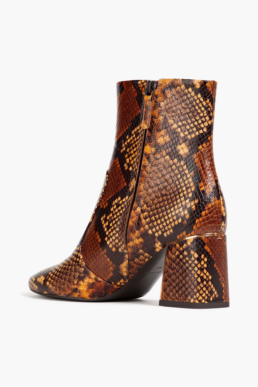 TORY BURCH Gigi 70 スネーク風レザー アンクルブーツ