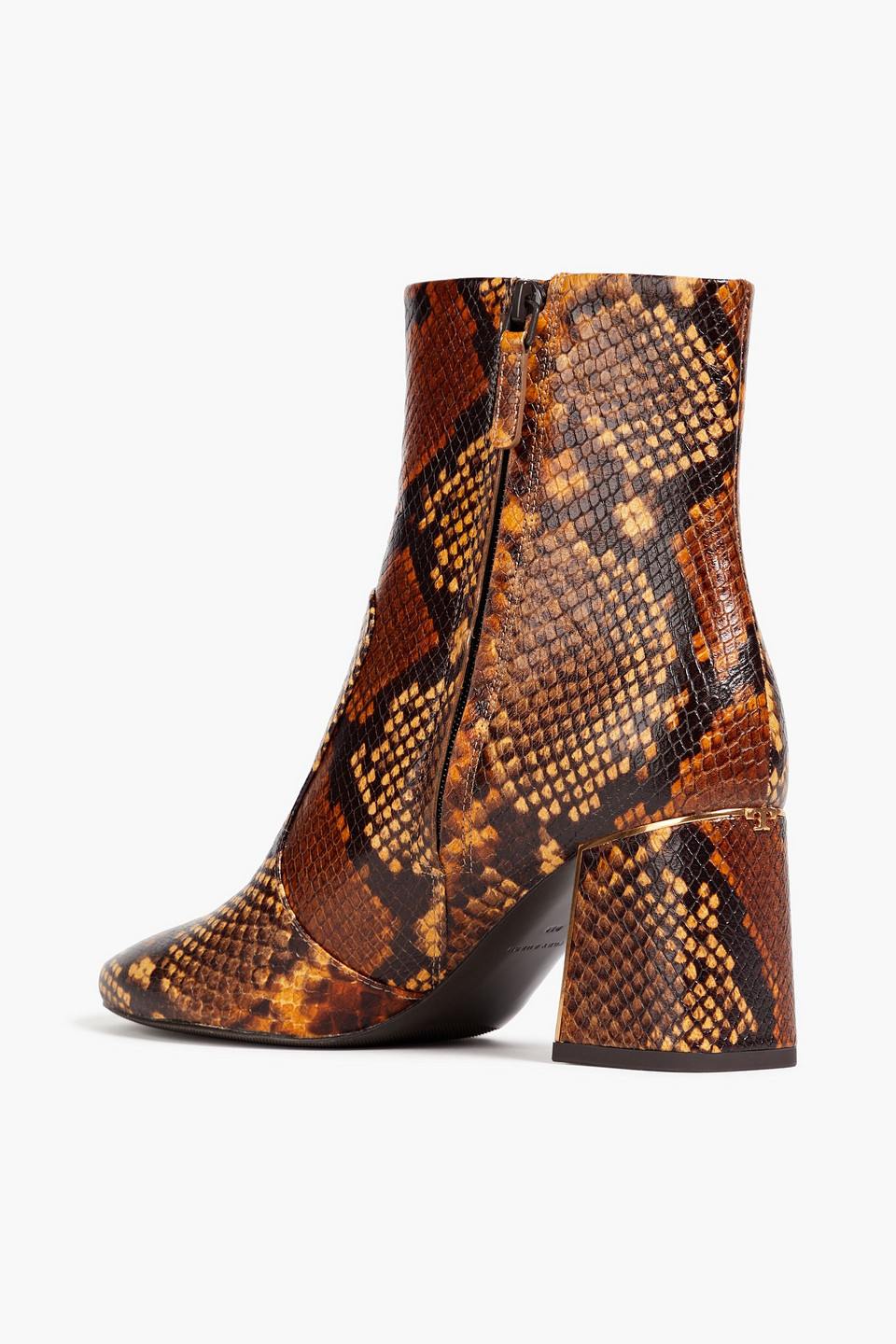  Tory Burch - Gigi 70 Snake-effect Leather Ankle Boots - Animal Print - Us 5 