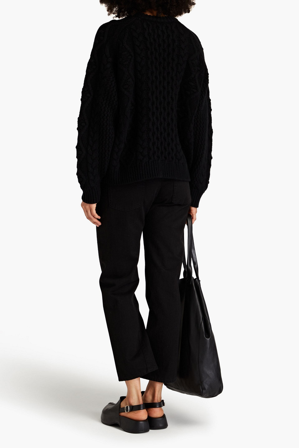  Loulou De Saison - Seca Pullover Aus Einer Woll-kaschmirmischung Mit Zopfstrickmuster - Schwarz - Xs 