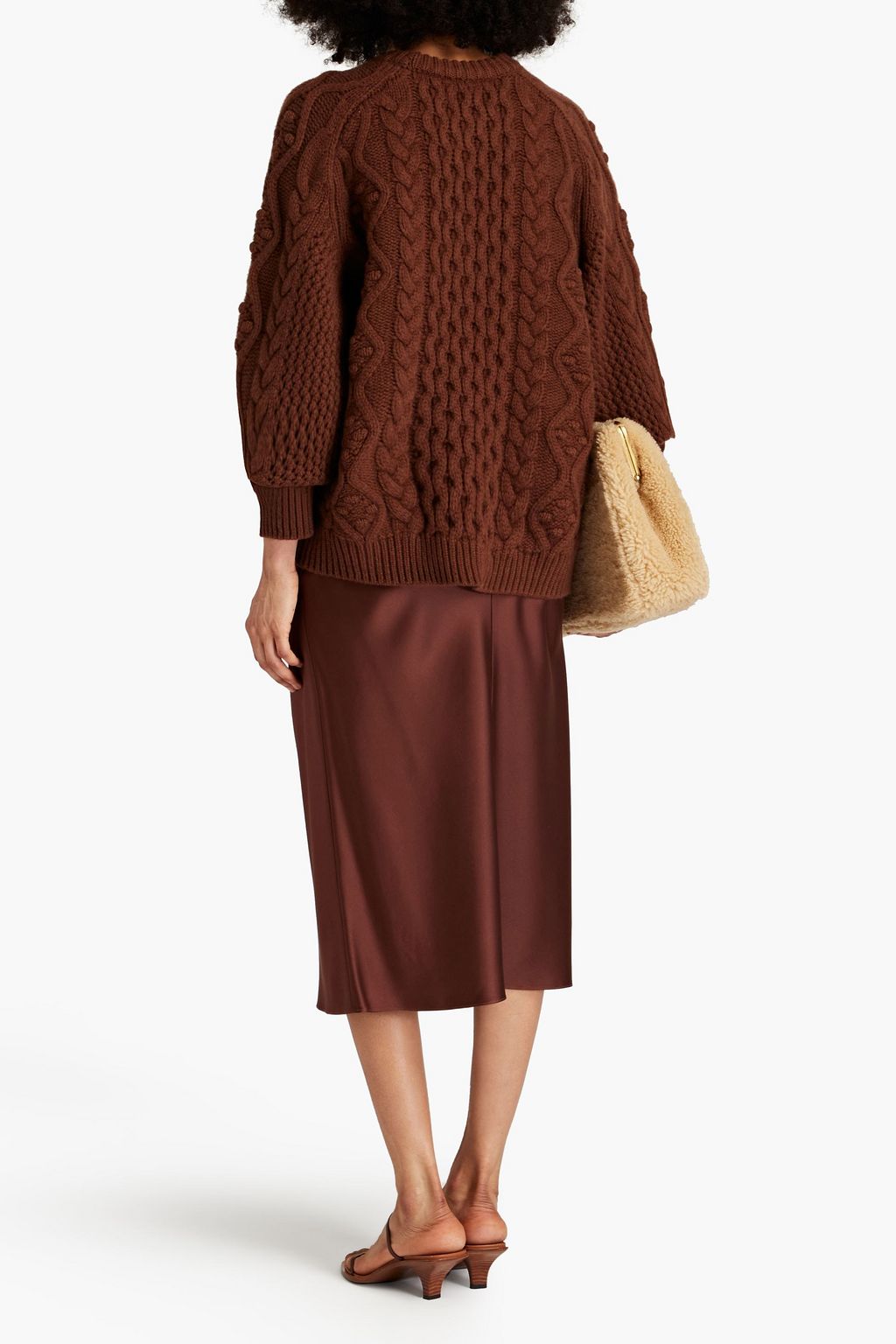 LOULOU STUDIO Cableknit wool and cashmereblend sweater THE