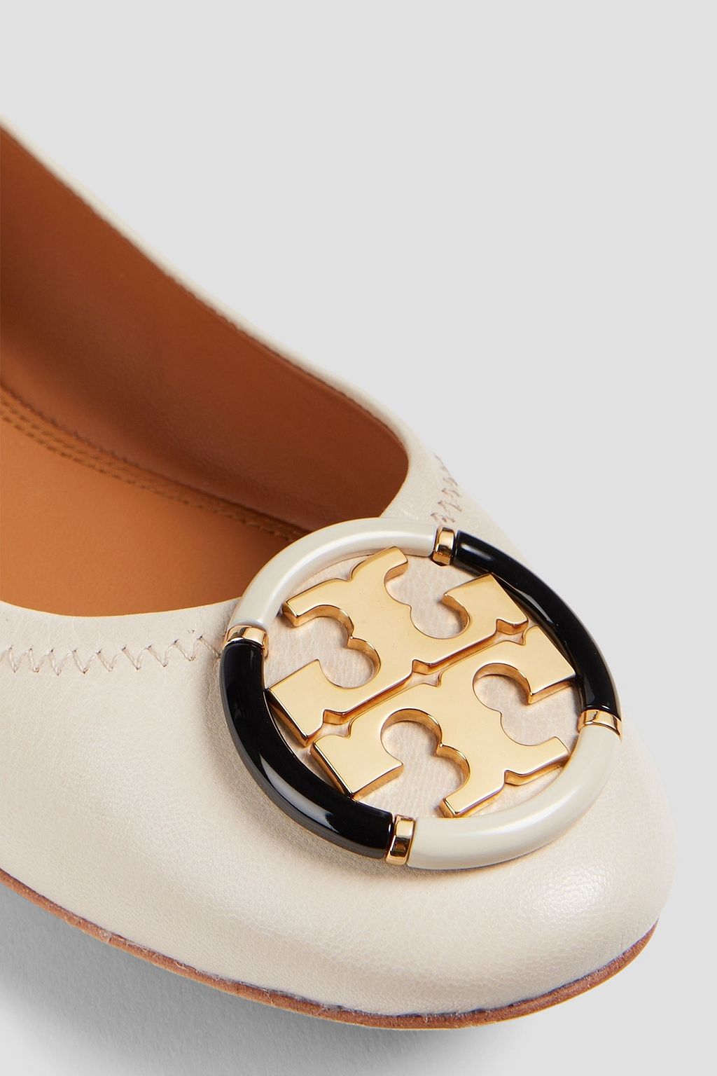 TORY BURCH Embellished leather ballet flats