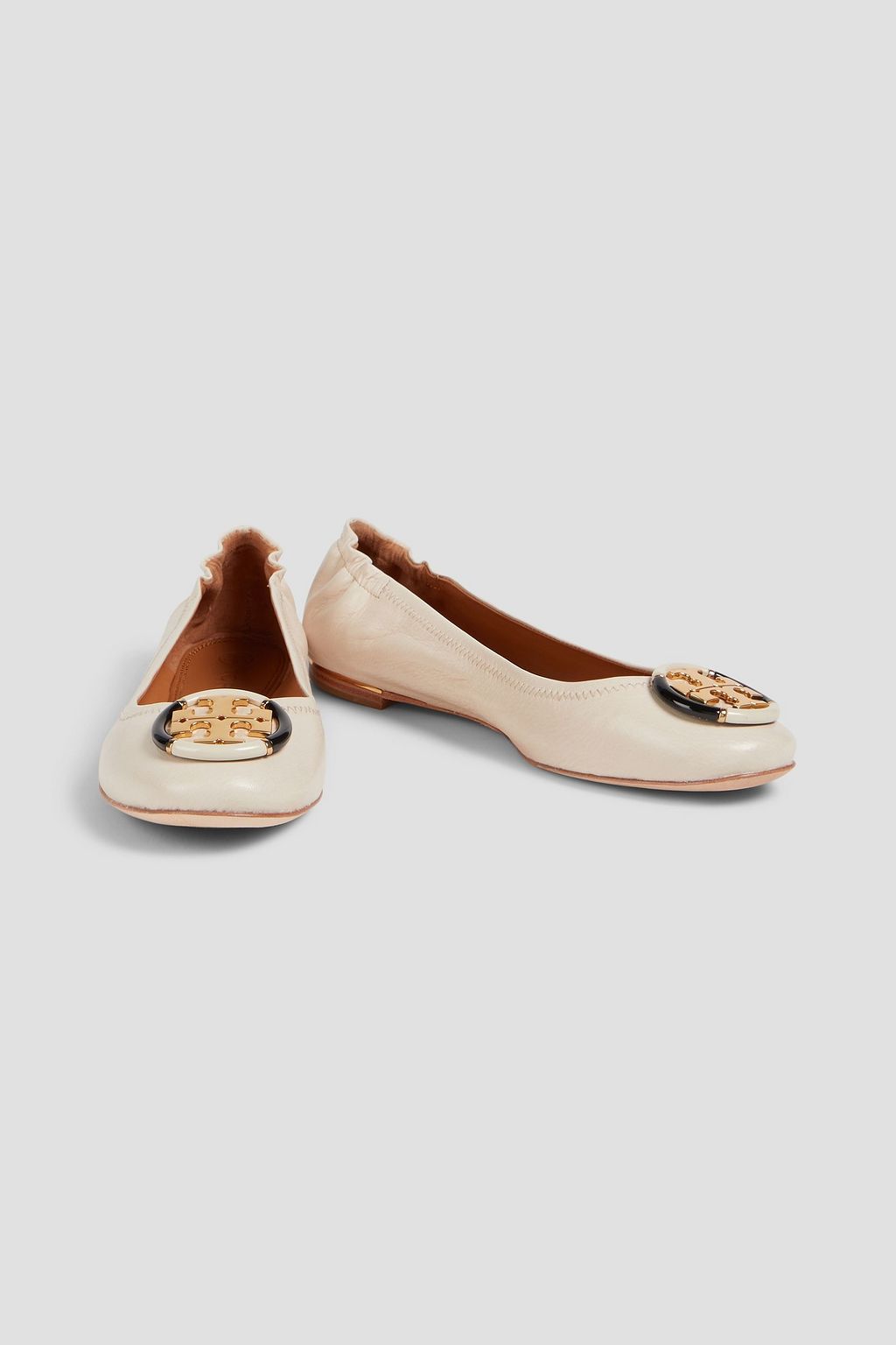 TORY BURCH Embellished leather ballet flats