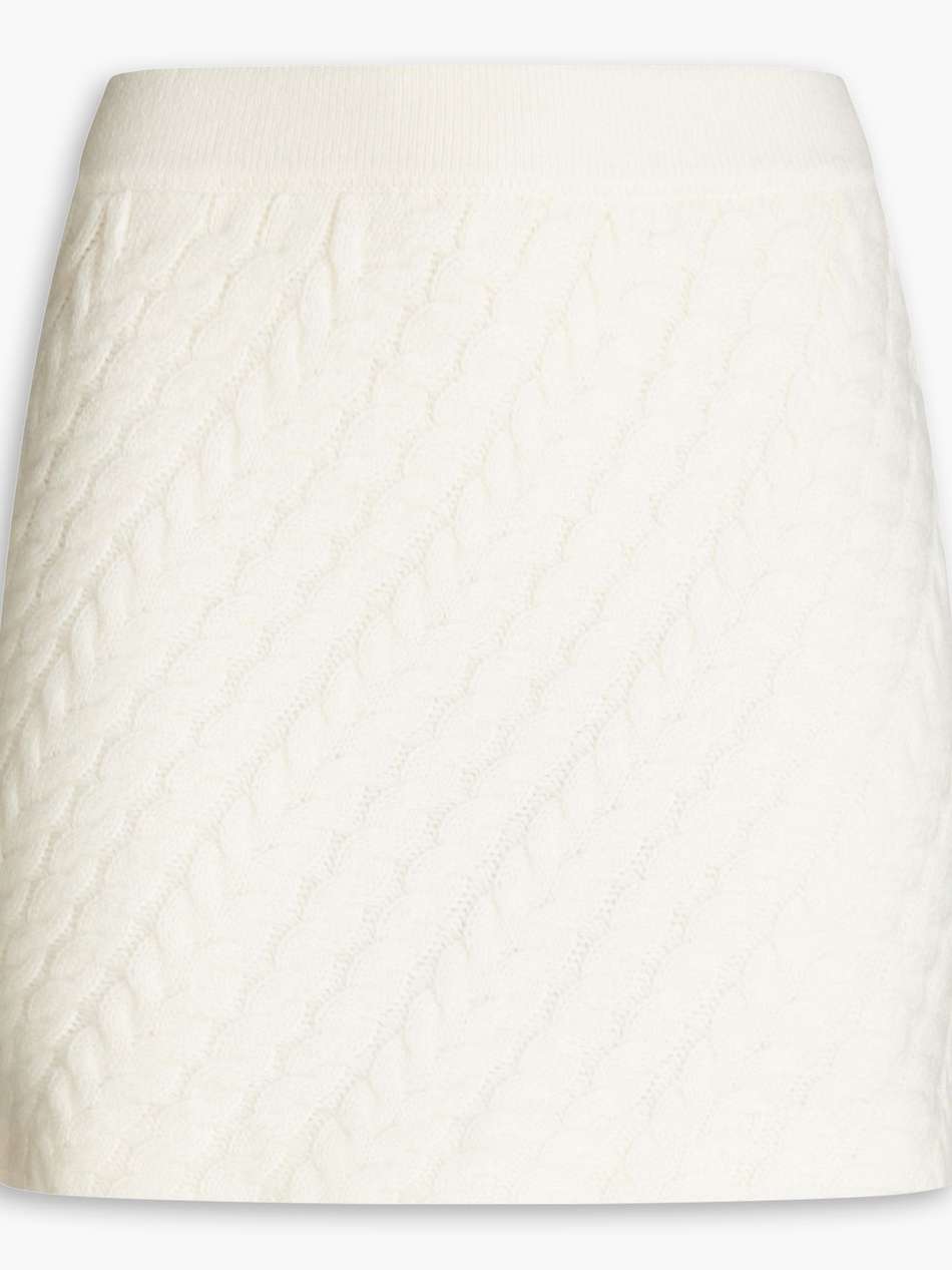 alsen cable-knit cashmere mini skirt