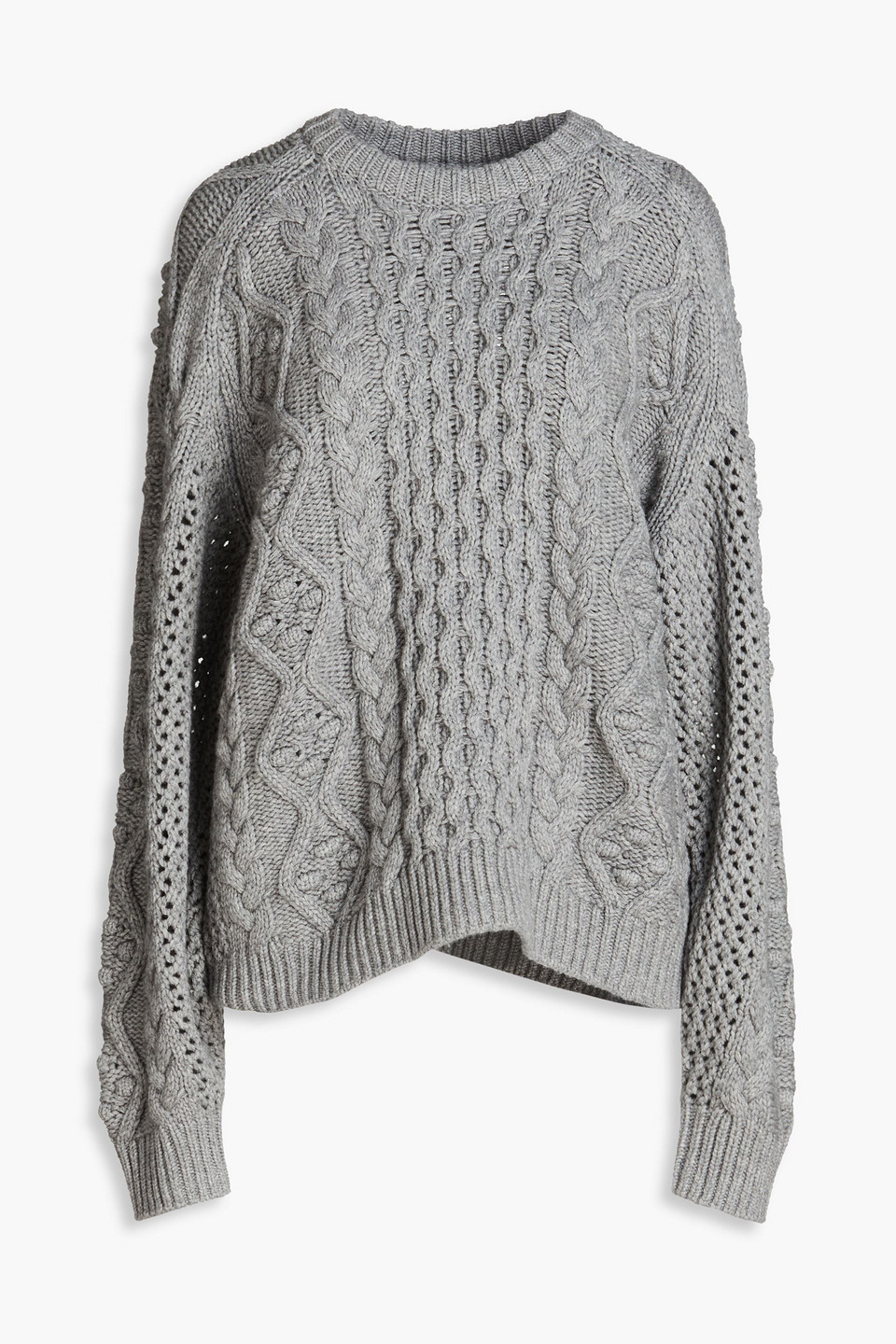 Loulou Studio - Cable-knit wool and cashmere-blend sweater - Gray - S