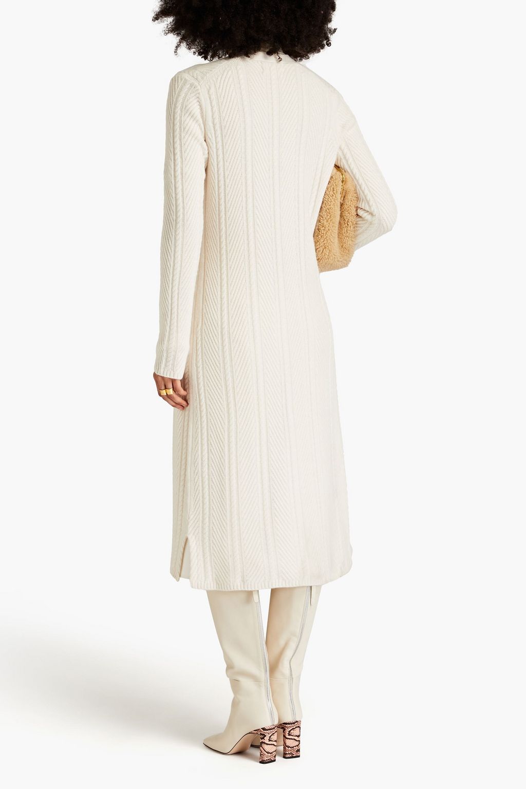LOULOU STUDIO Boden cable-knit wool and cashmere-blend midi dress
