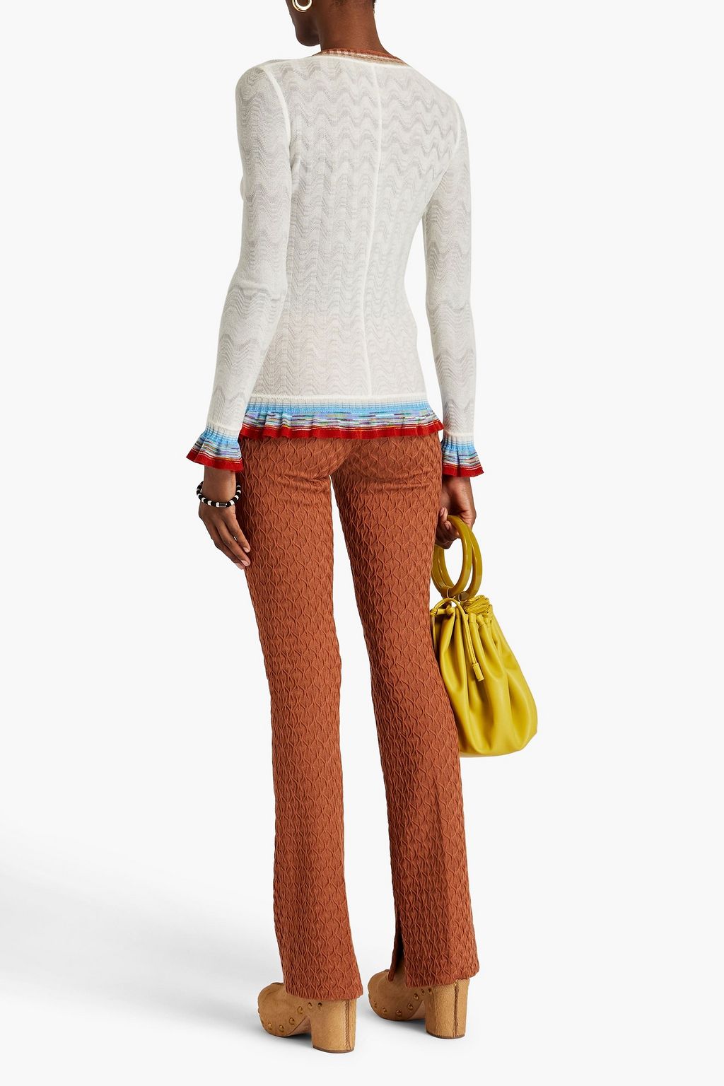 MISSONI Jacquard-knit bootcut pants