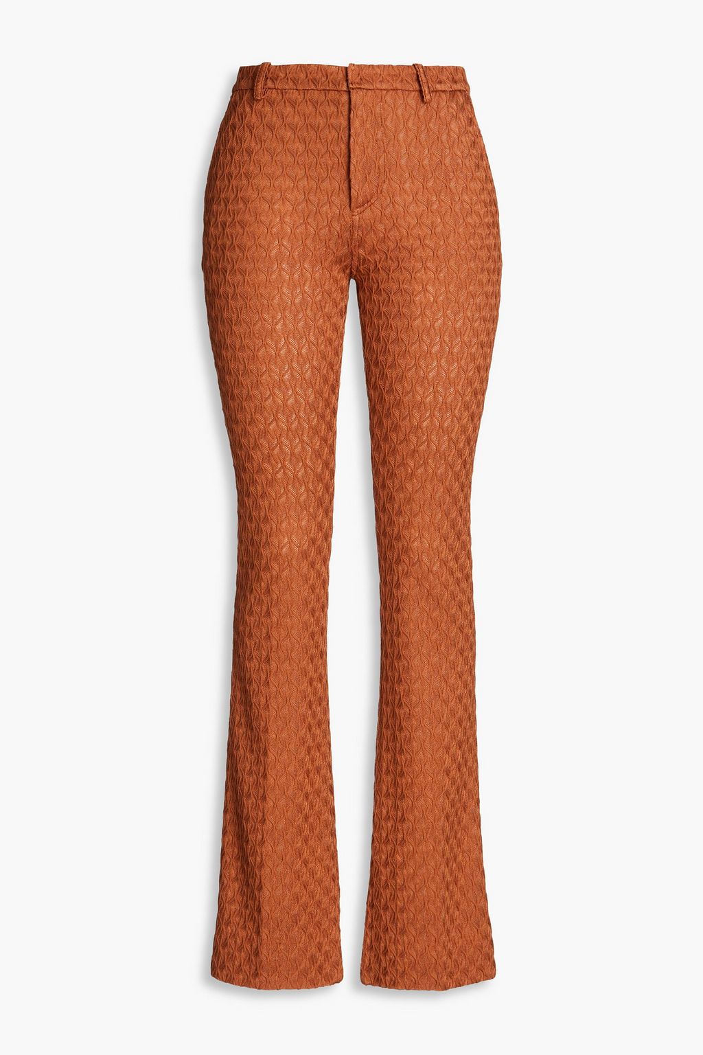 Jacquard knit bootcut pants