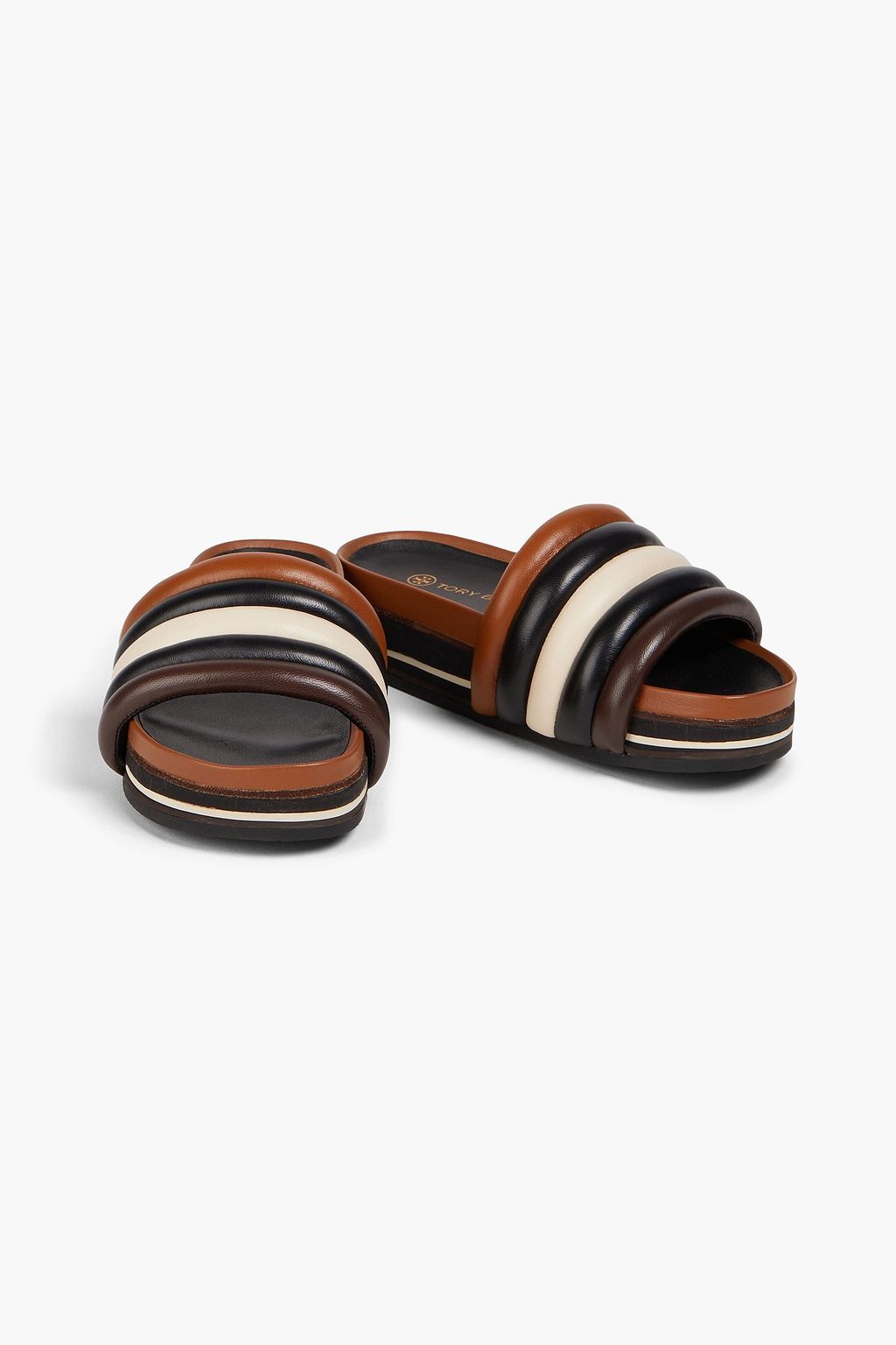 TORY BURCH Quilted leather slides | THE OUTNET