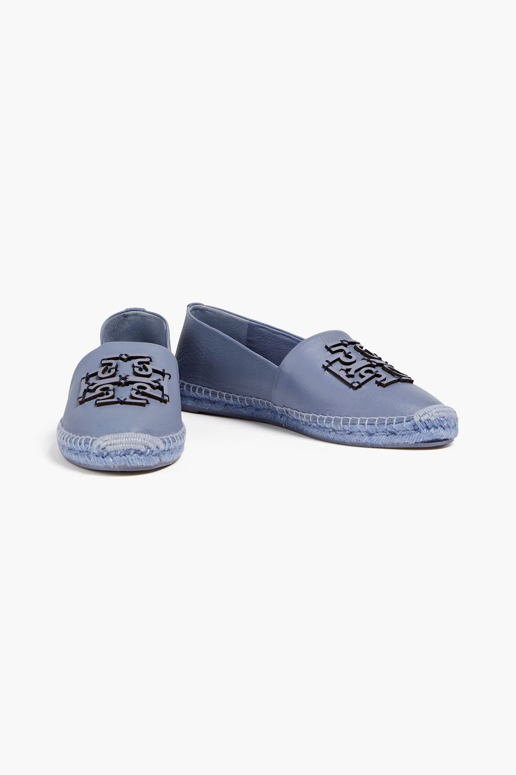 TORY BURCH Ines appliquéd leather espadrilles