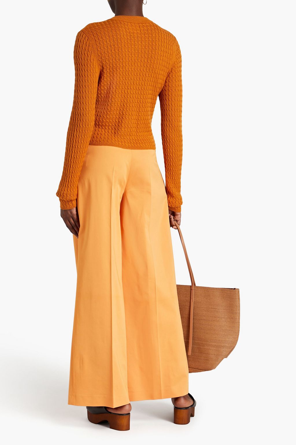 LOULOU STUDIO Mati cable-knit wool and cashmere-blend cardigan