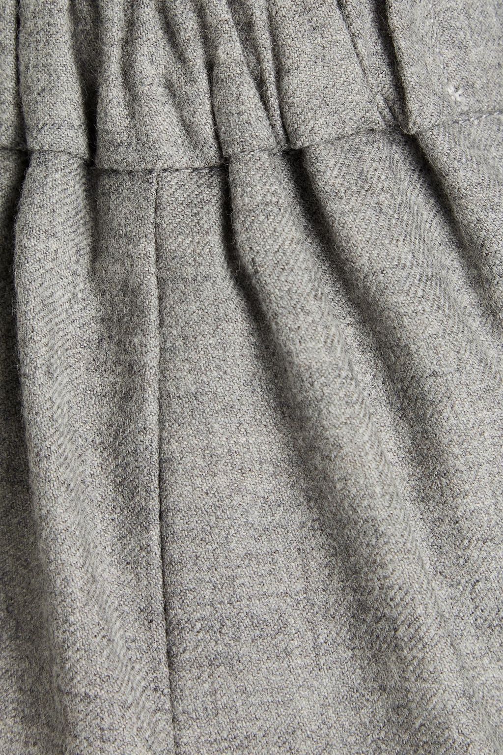 LOULOU STUDIO جمبسوت قصير من التويل الصوفي المرن بقصة أرجل واسعة