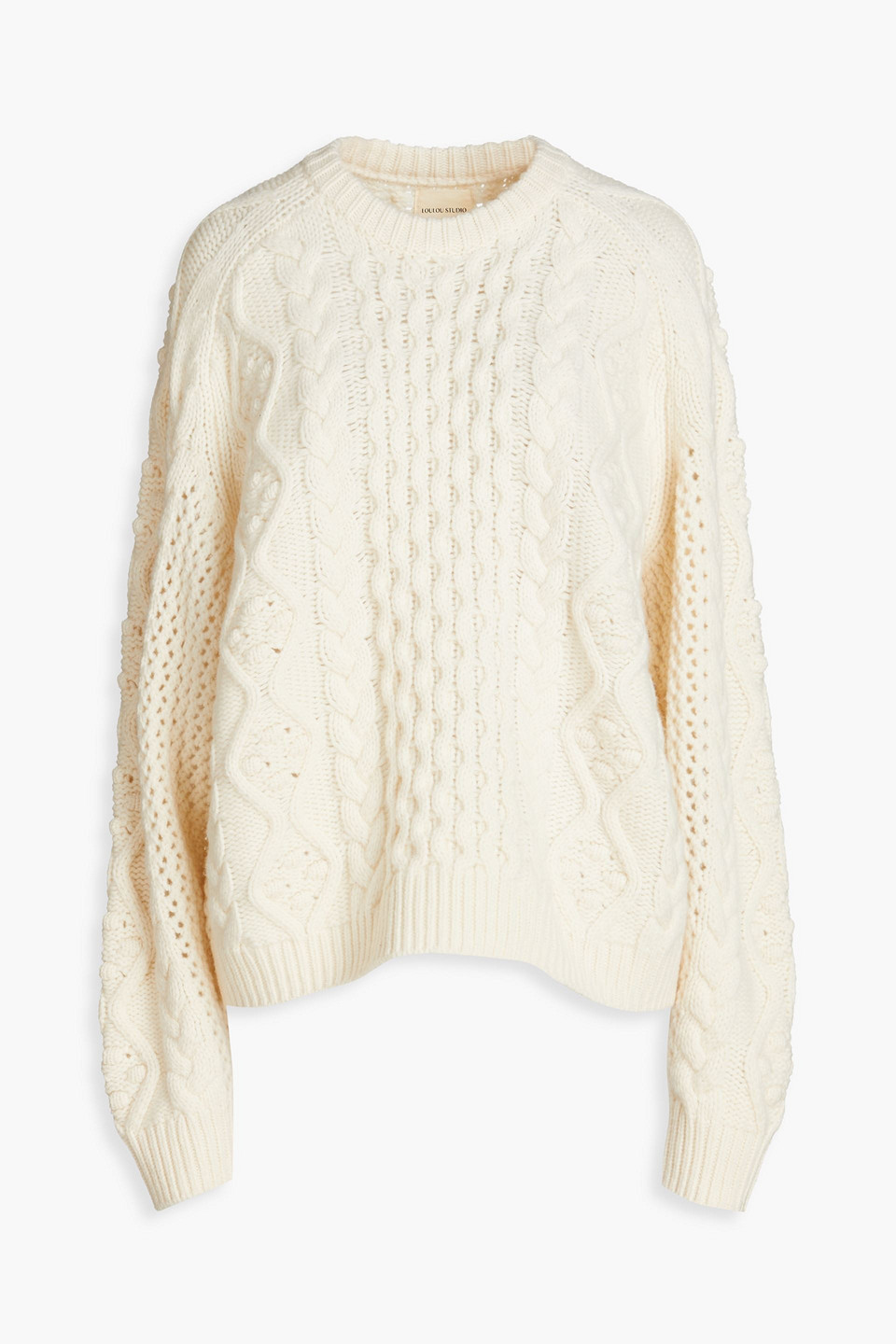 Loulou Studio - Cable-knit wool and cashmere-blend sweater - White - M
