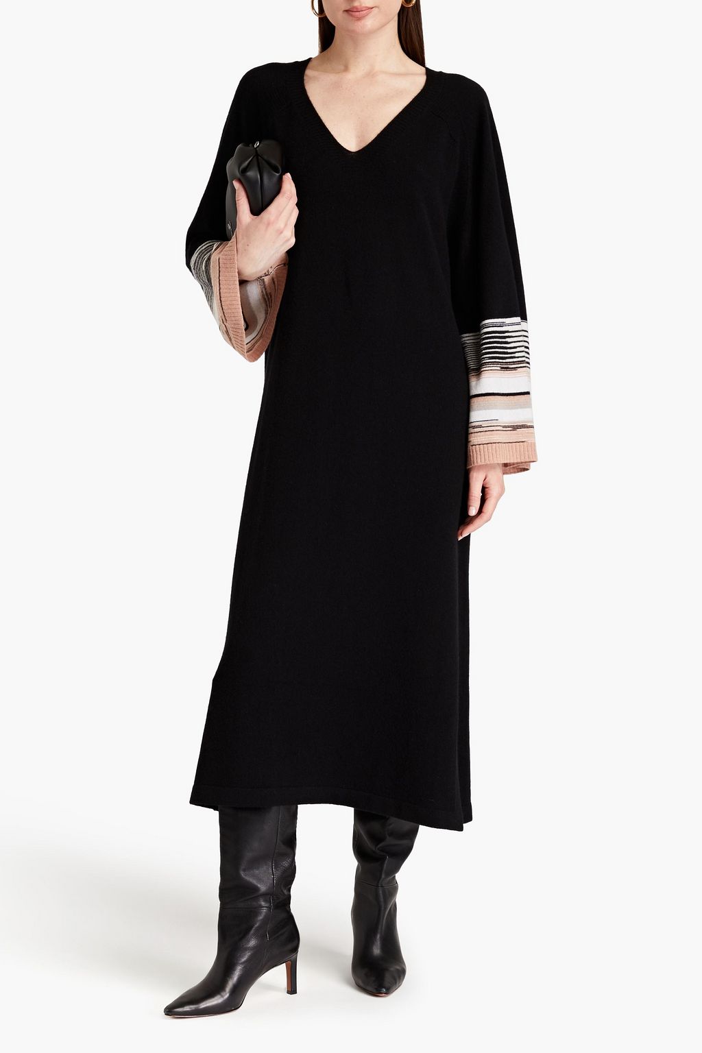 MISSONI Oversized intarsia cashmere midi dress