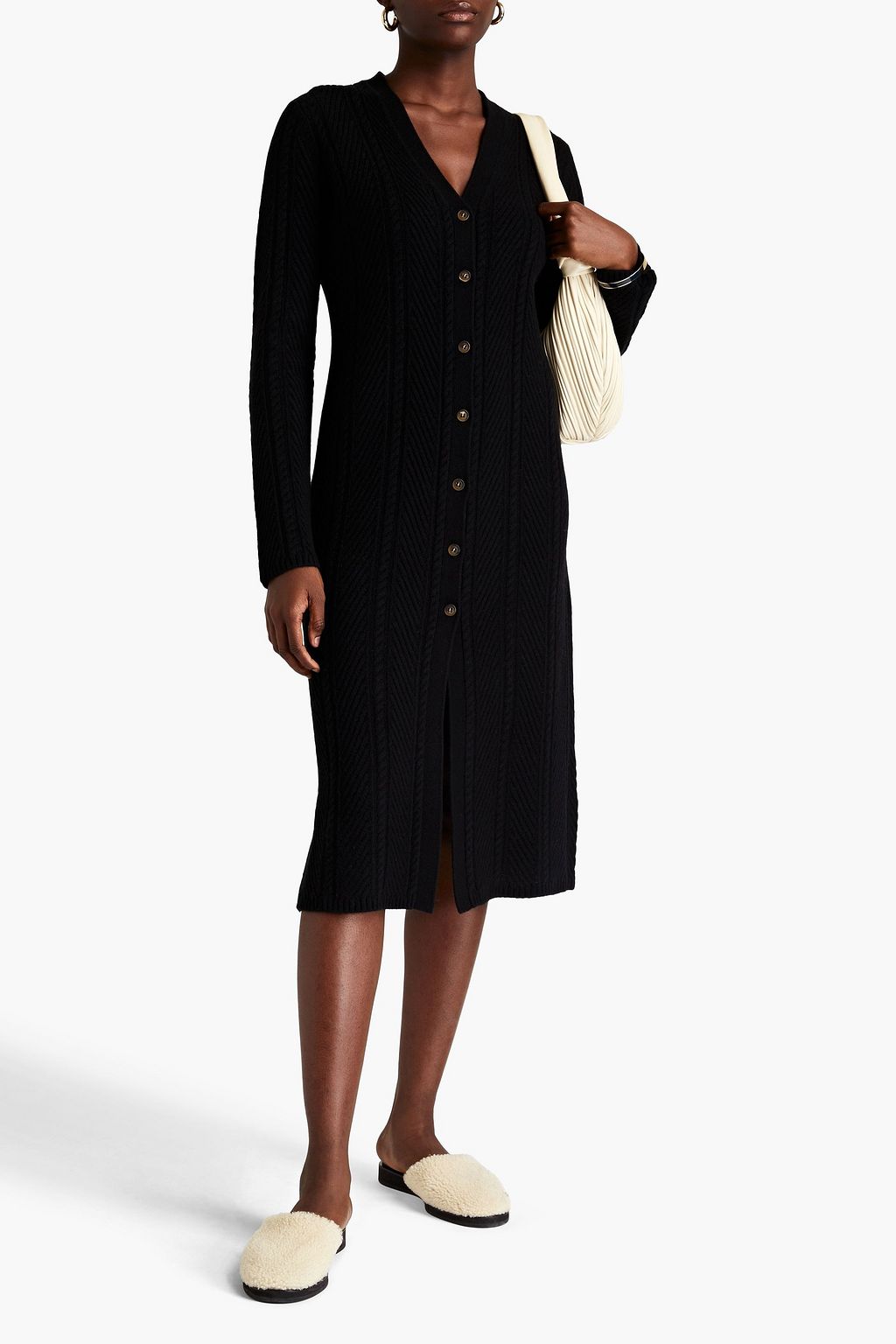 CAFÉ LUSTER WOVEN MIDI DRESS main image 1
