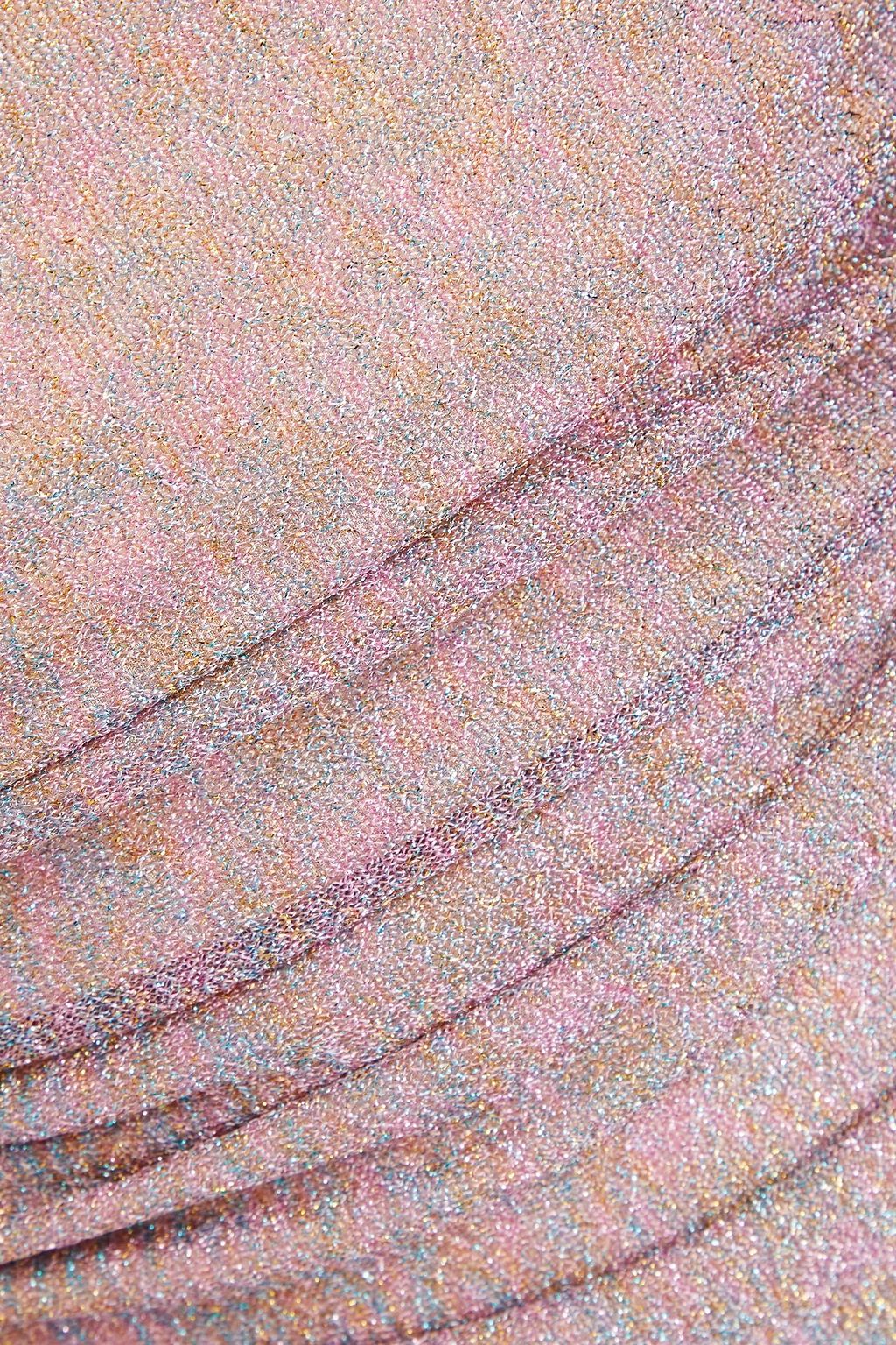 MISSONI Ruched metallic knitted camisole